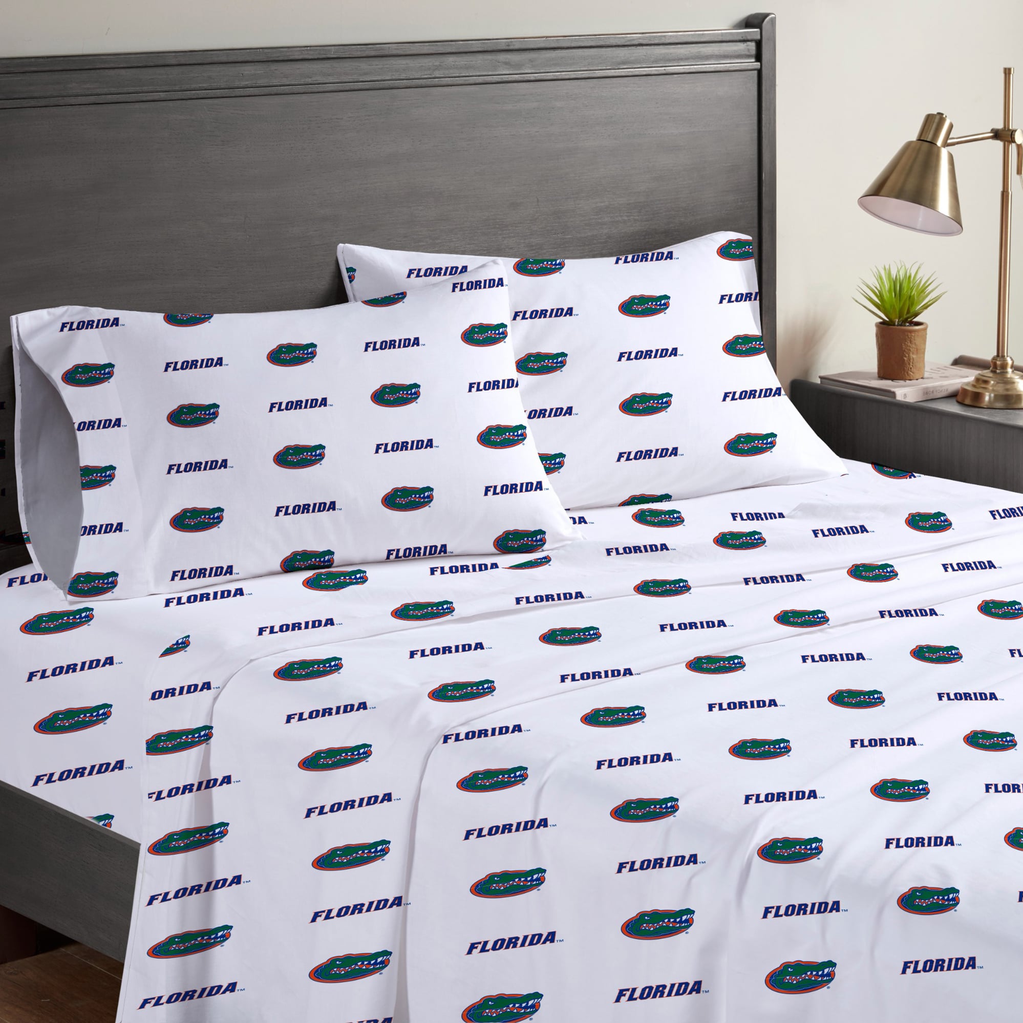 Pegasus Florida Gators Four-Piece Queen Sheet Set