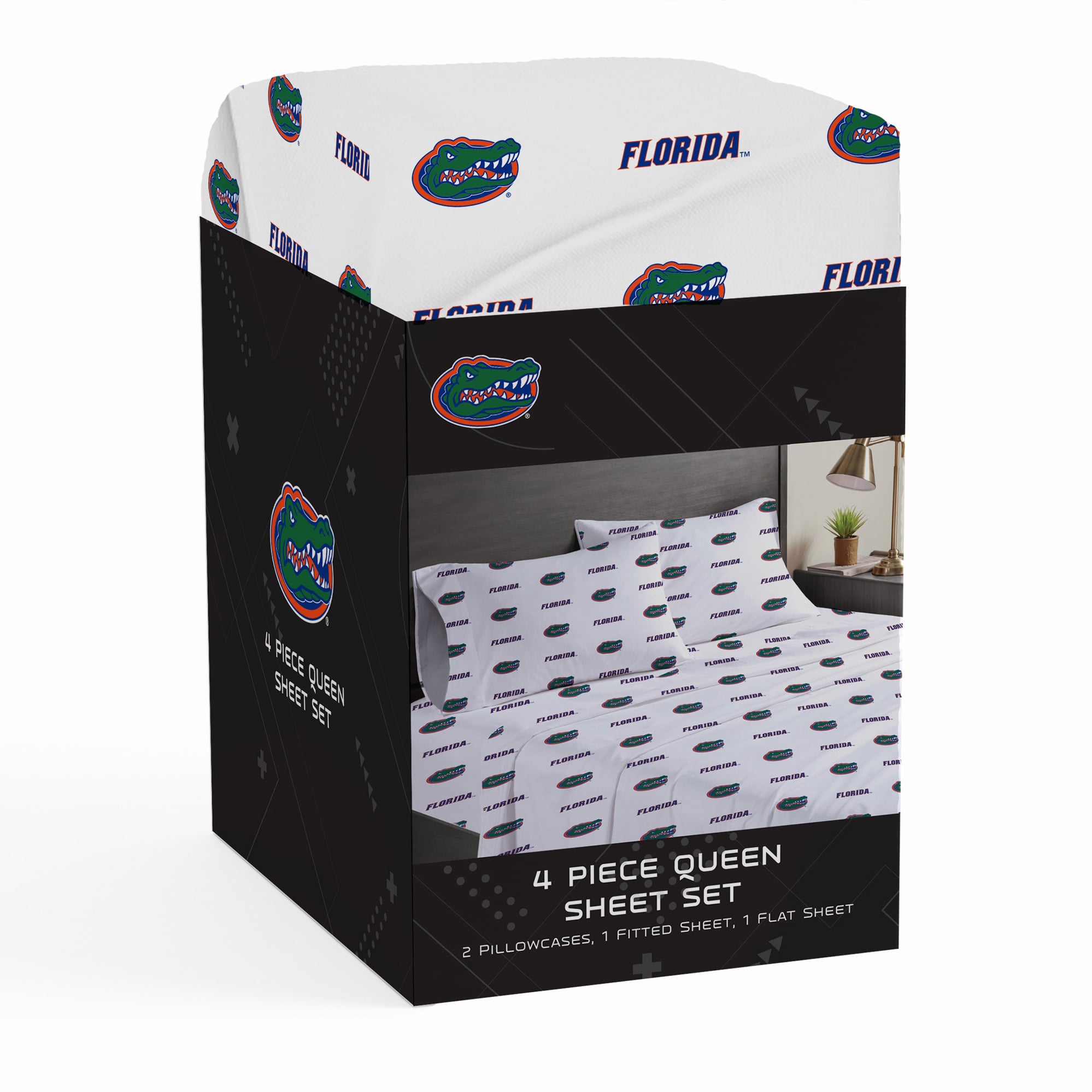 Pegasus Florida Gators Four-Piece Queen Sheet Set