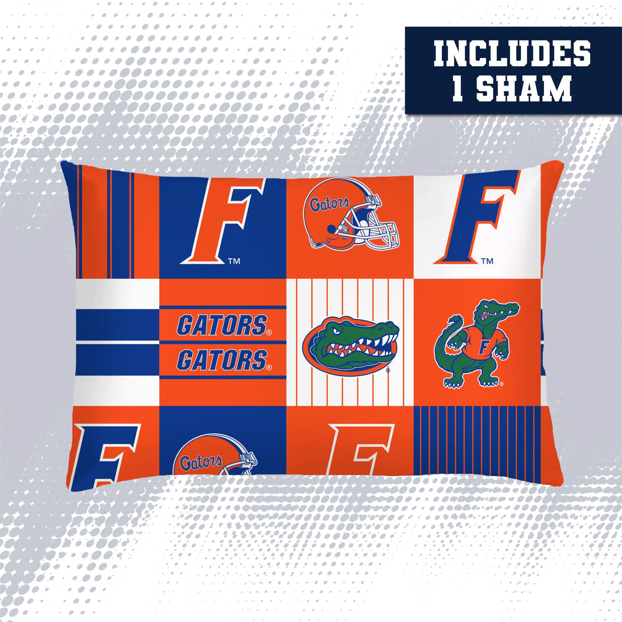 Ensemble de literie deux pièces Pegasus Florida Gators Patchwork Plaid pour lit simple/simple XL