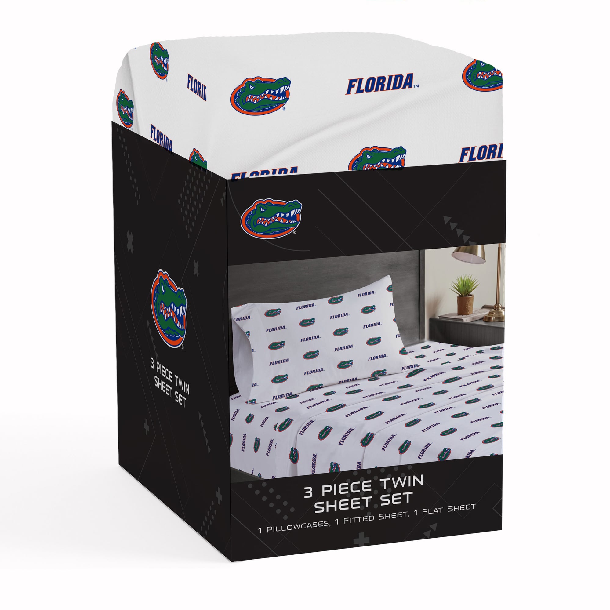 Pegasus Florida Gators Three-Piece Twin Sheet Set