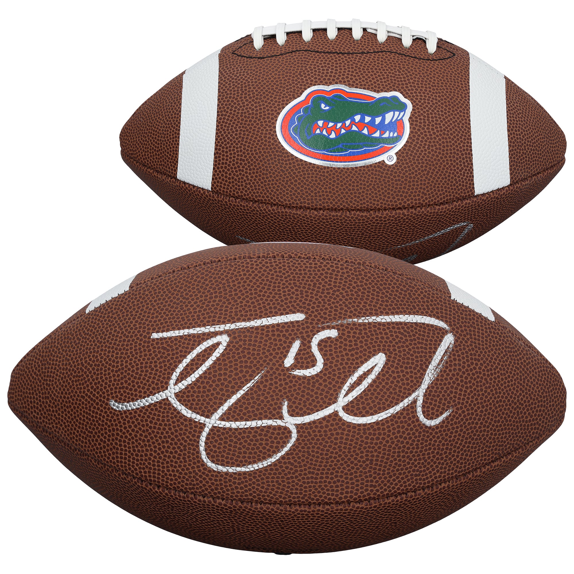 Ballon de football réplique Nike autographié par Tim Tebow des Florida Gators