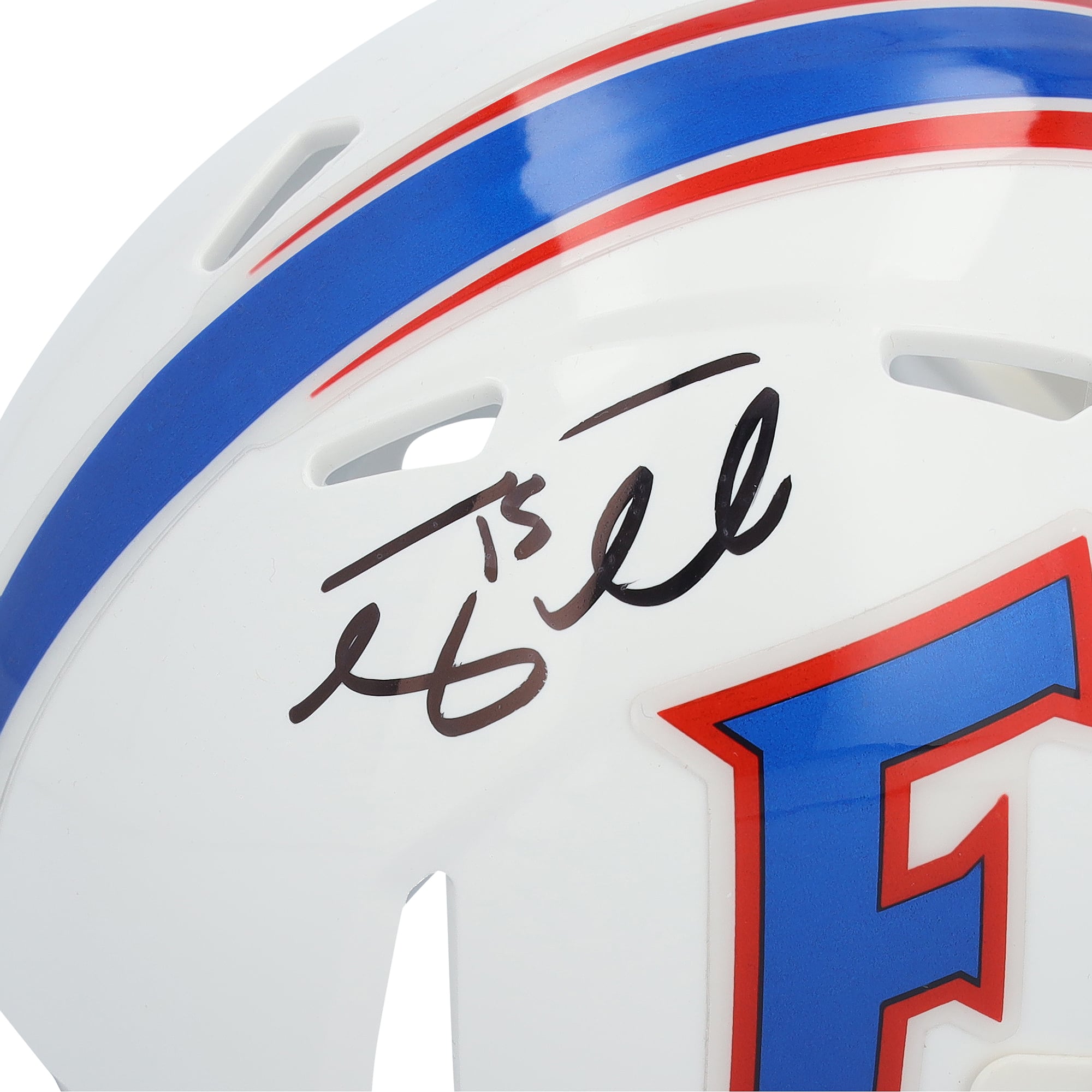 Mini-casque Riddell blanc Speed ​​2015 autographié par Tim Tebow (Florida Gators)
