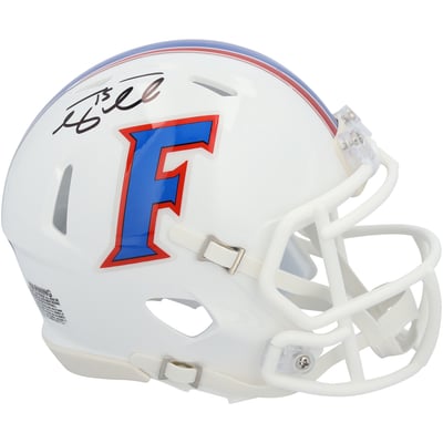 Tim Tebow Florida Gators Autographed Fanatics Authentic Riddell 2015 White Speed Mini Helmet