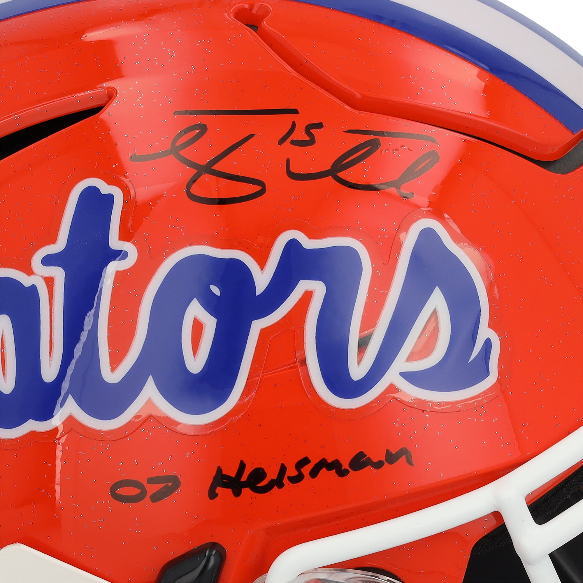 Casque Riddell Speed ​​Flex Authentic autographié par Tim Tebow des Florida Gators avec inscription « Heisman 2007 »