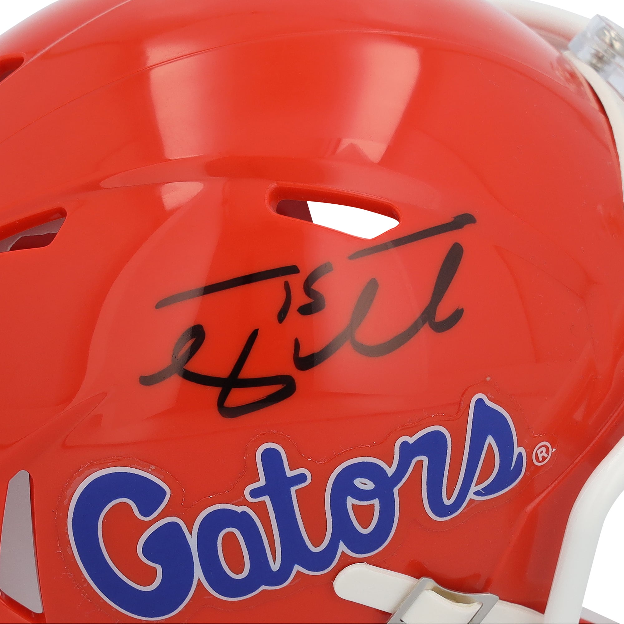 Casque miniature Riddell Tom Petty Speed ​​autographié par Tim Tebow (Florida Gators)