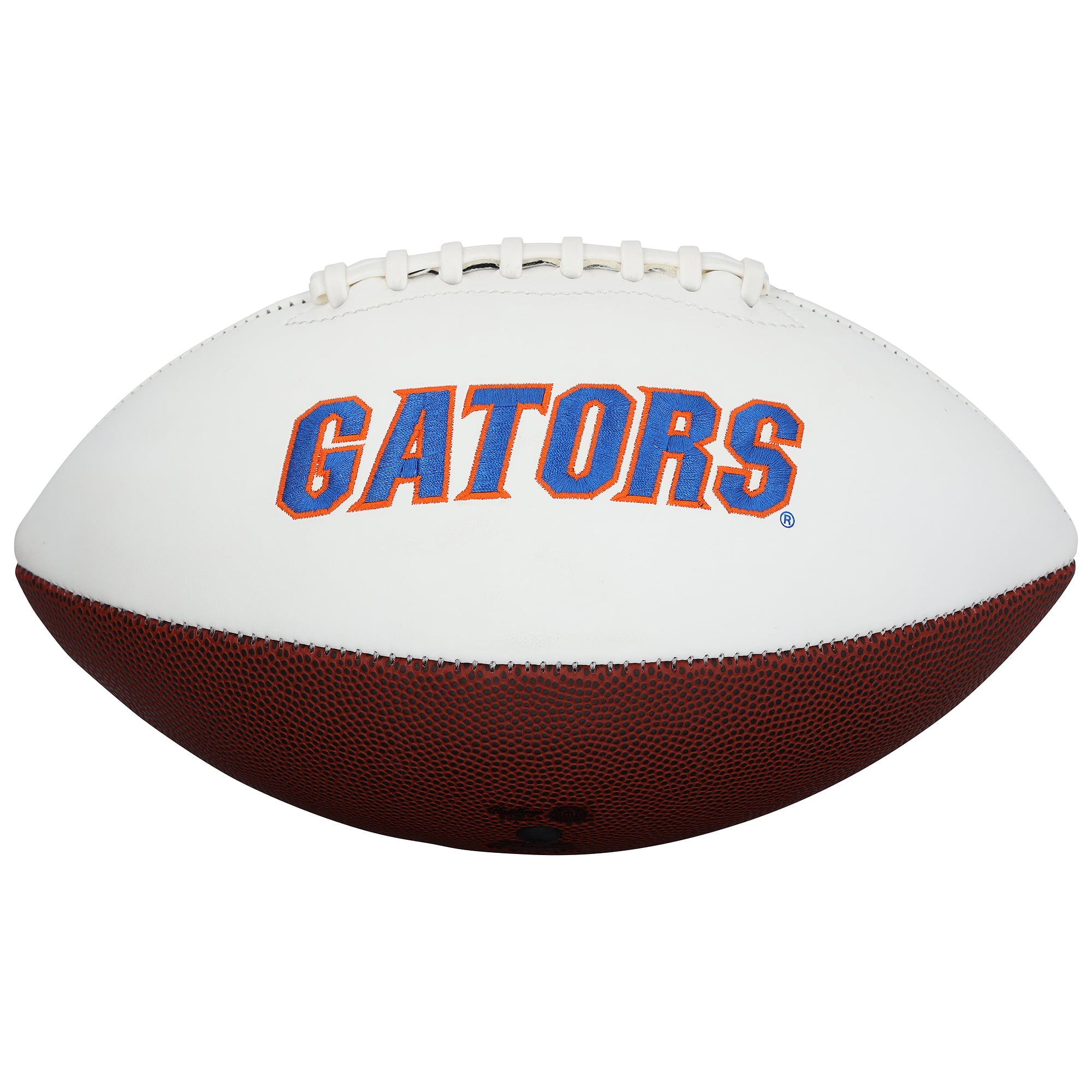 Ballon de football américain Jardin White Panel autographié par Tim Tebow, Steve Spurrier et Danny Wuerffel des Florida Gators, avec de multiples inscriptions.
