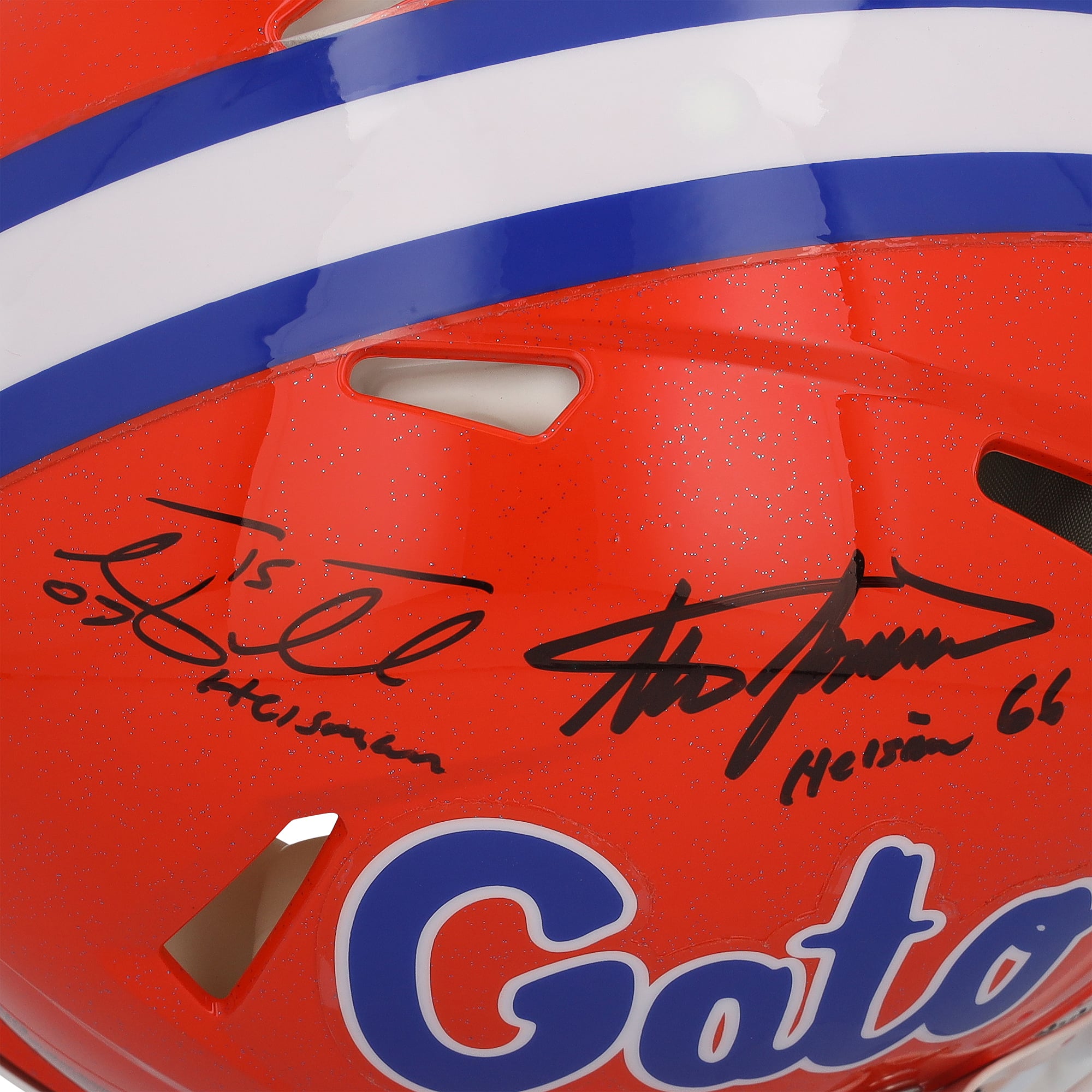 Casque Riddell Speed ​​Authentic des Florida Gators, autographié par Tim Tebow, Steve Spurrier et Danny Wuerffel