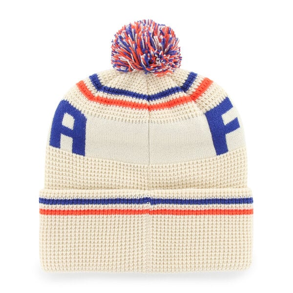 Bonnet unisexe '47 crème Florida Gators en maille gaufrée à revers avec pompon