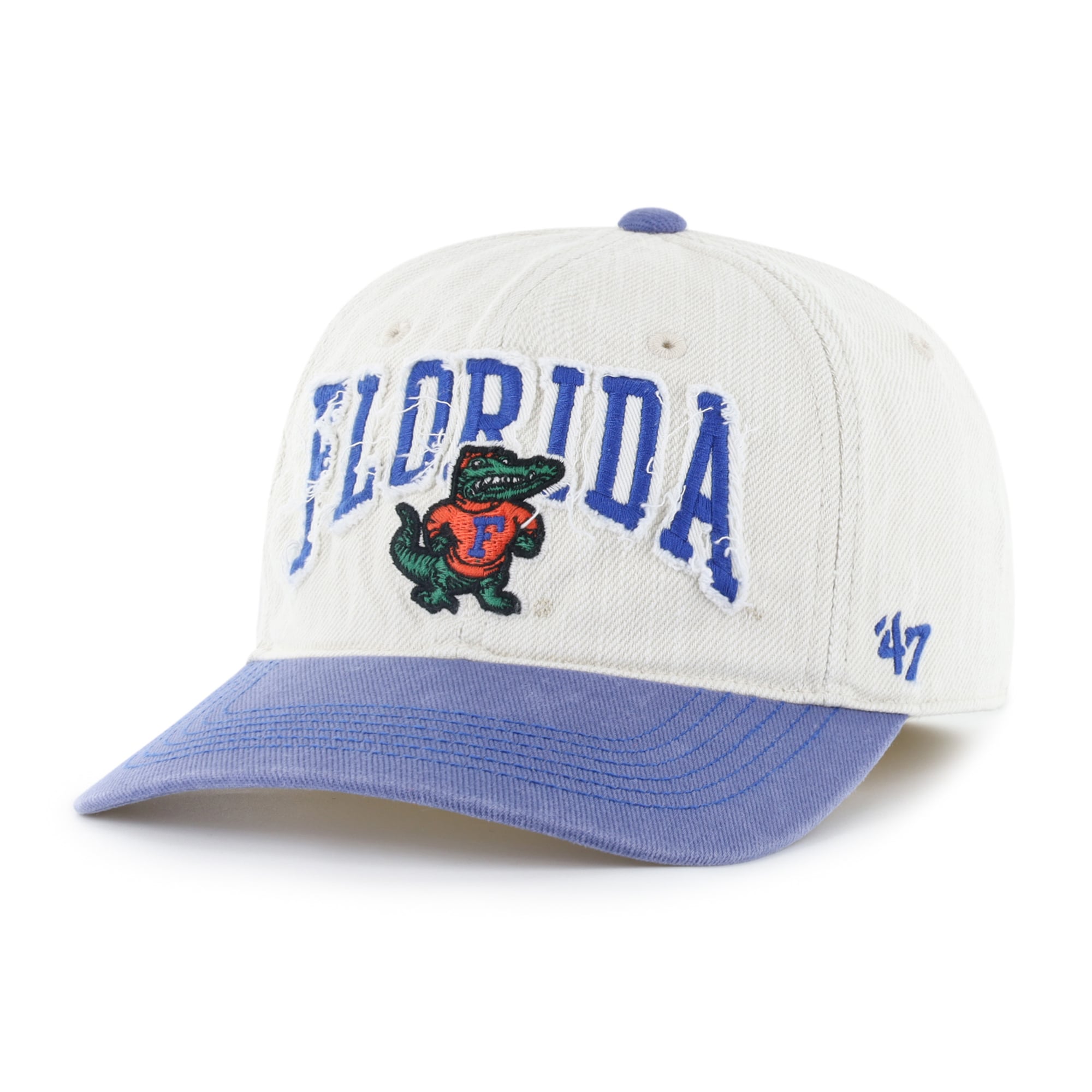 Casquette unisexe '47 Cream Florida Gators Well Worn Clean Up Stretch Fit