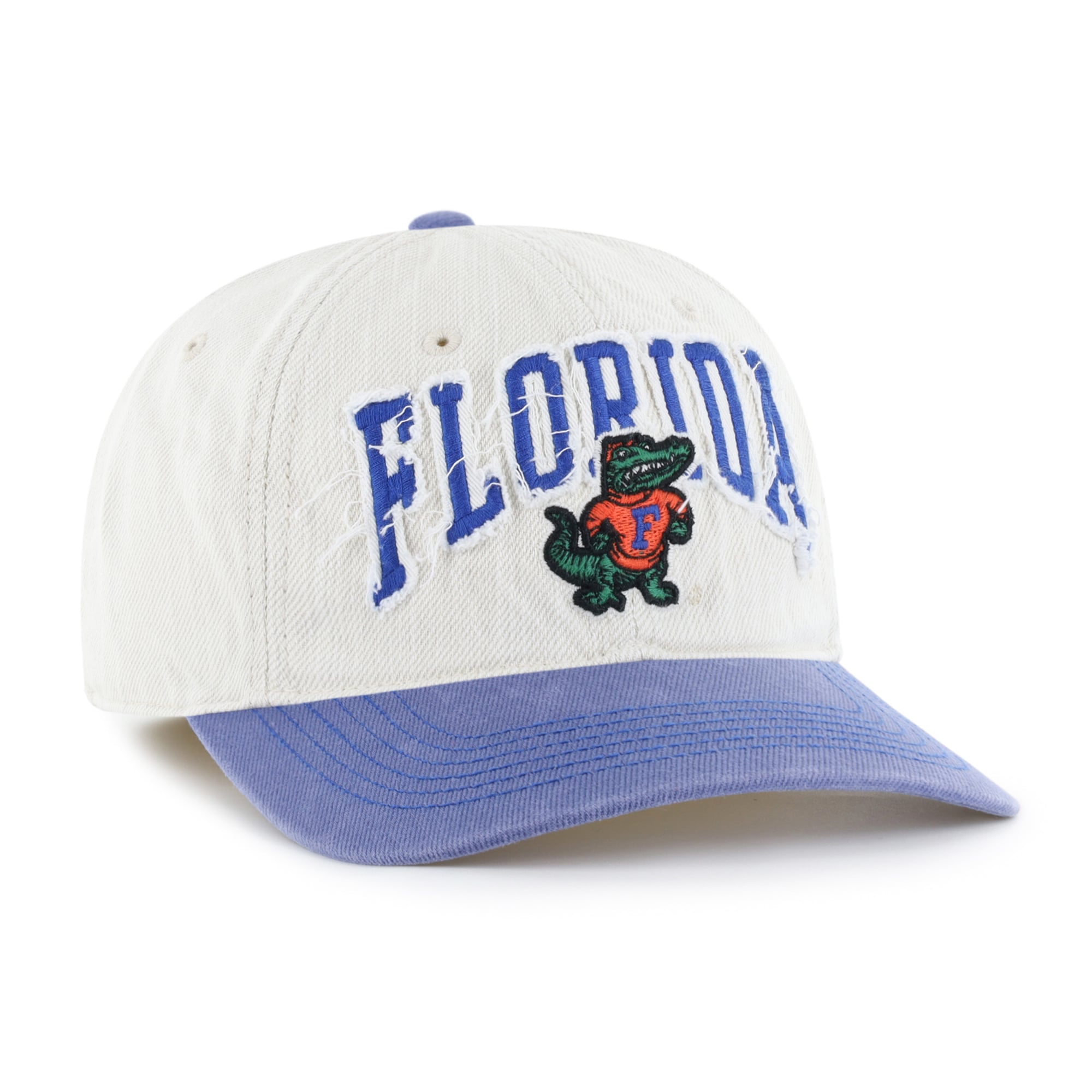 Casquette unisexe '47 Cream Florida Gators Well Worn Clean Up Stretch Fit