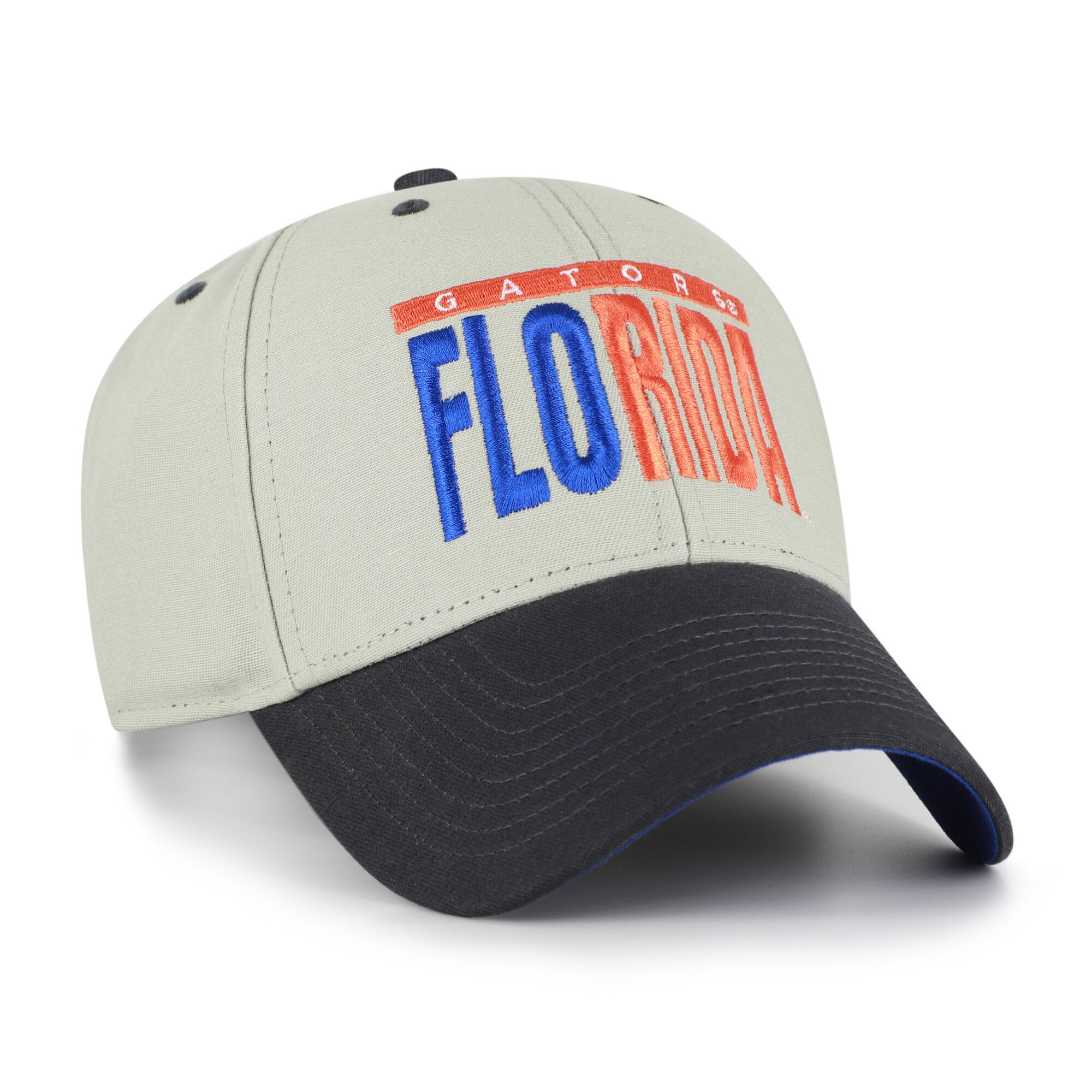 Casquette unisexe ajustable '47 grise/noire Florida Gators, inscription demi-bloc MVP