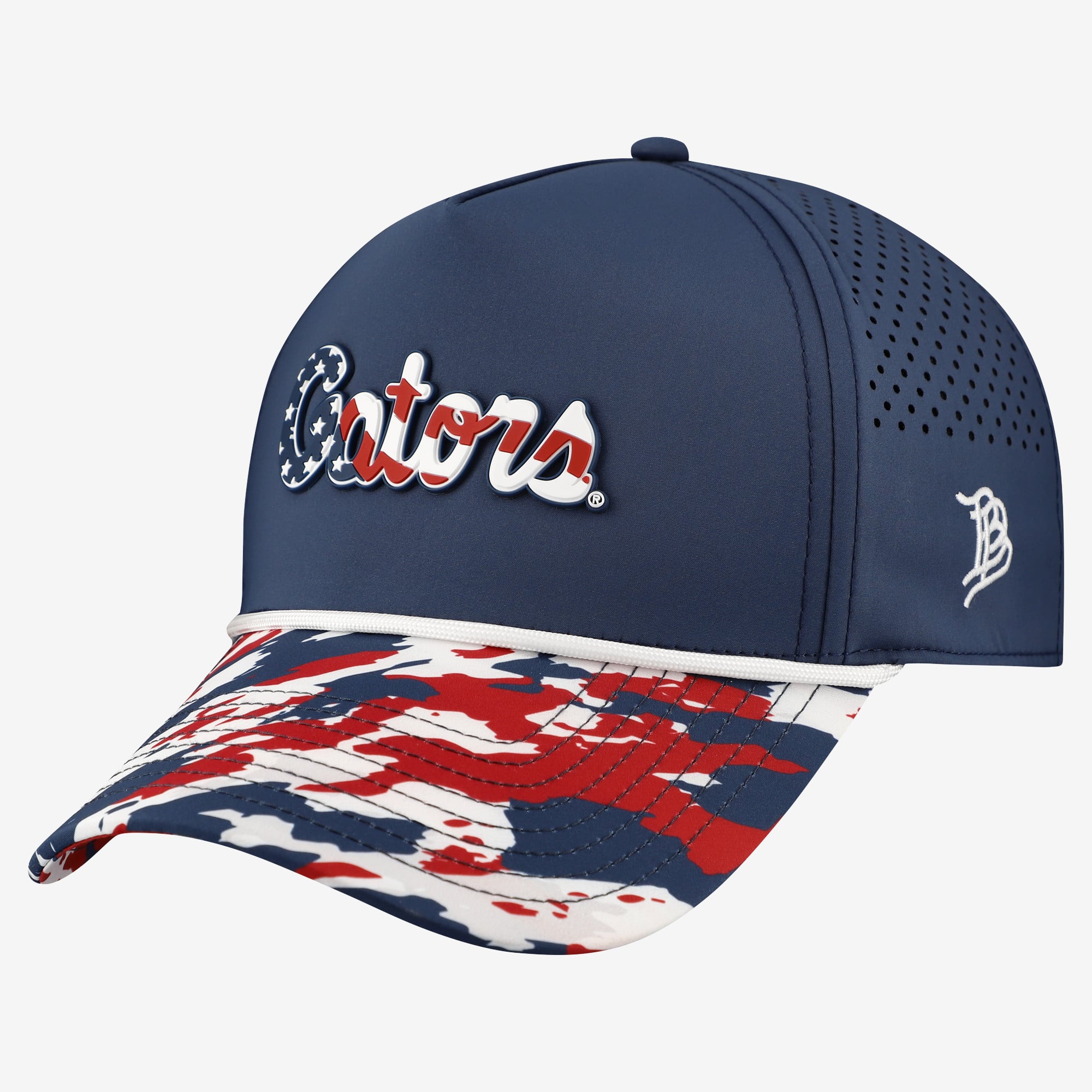 Casquette unisexe Bills bleu marine Florida Gators à rayures et étoiles, ajustable.