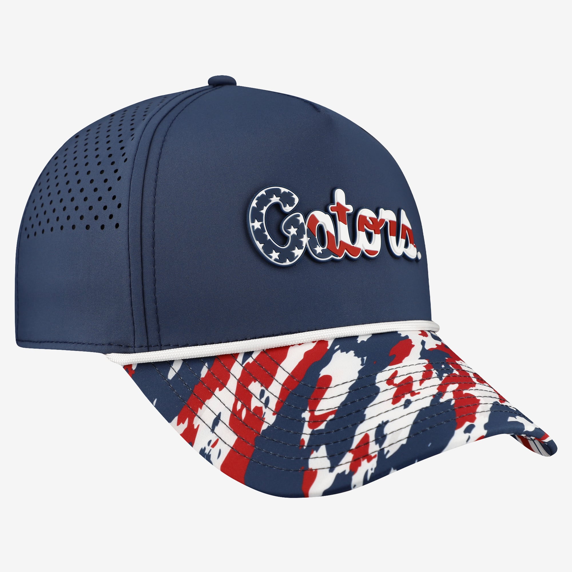 Casquette unisexe Bills bleu marine Florida Gators à rayures et étoiles, ajustable.