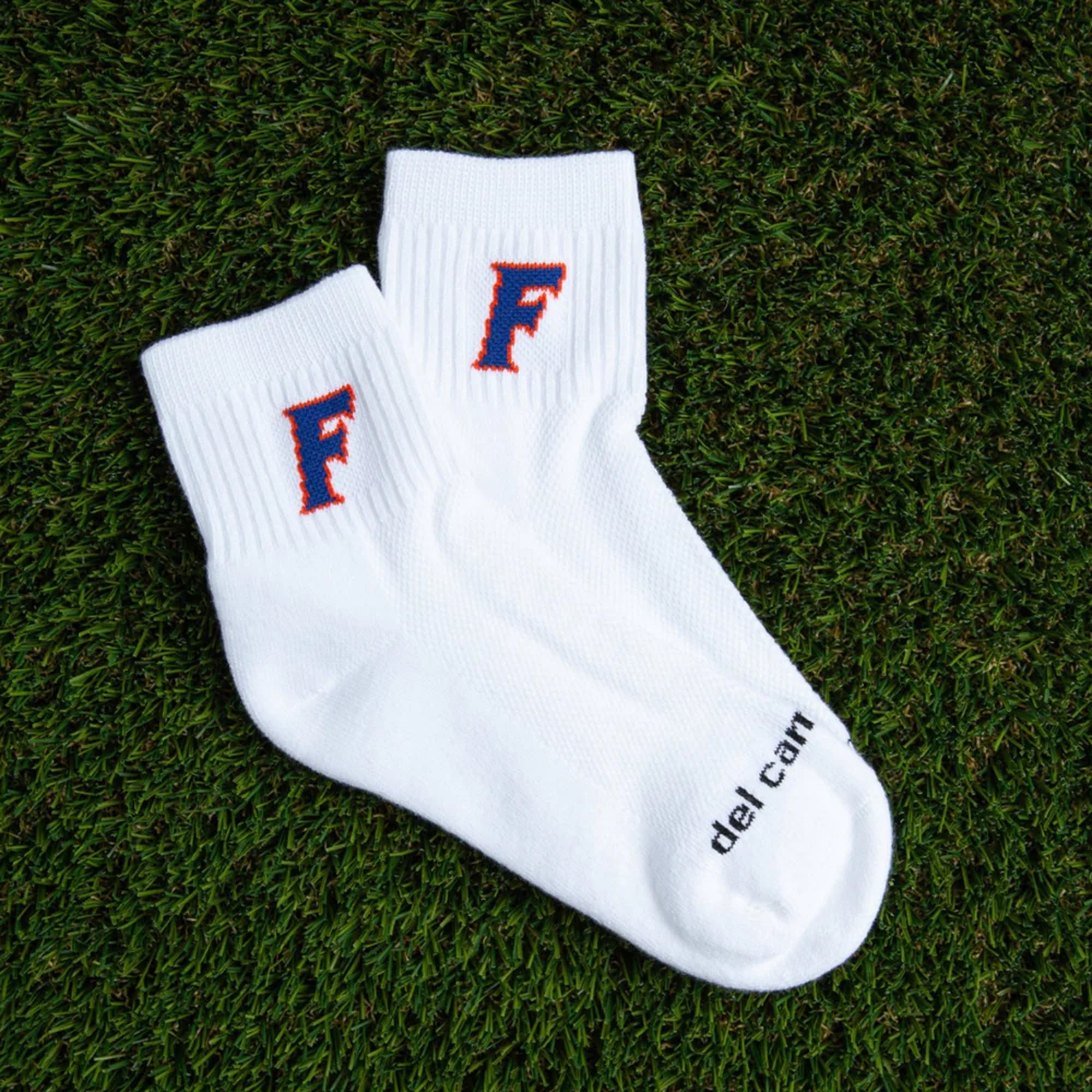 Chaussettes unisexes Del Campo blanches Florida Gators mi-longues