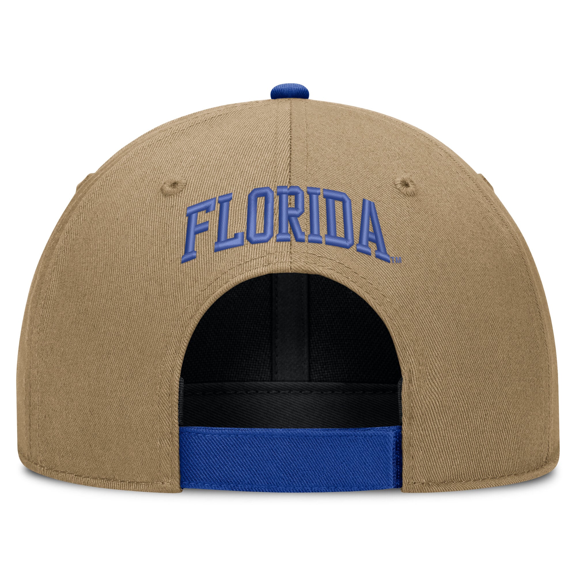 Casquette unisexe Jordan Brand beige/bleu roi Florida Gators Primetime Rise Dri-FIT ajustable