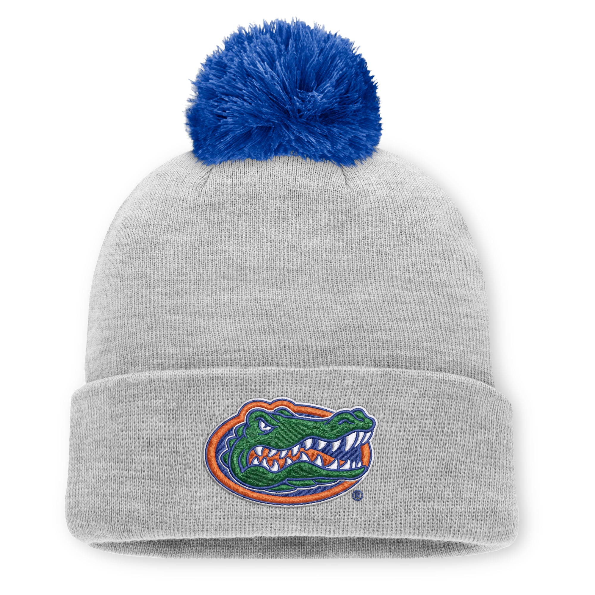 Bonnet unisexe Jordan Brand gris chiné Florida Gators Primetime Script à revers et pompon