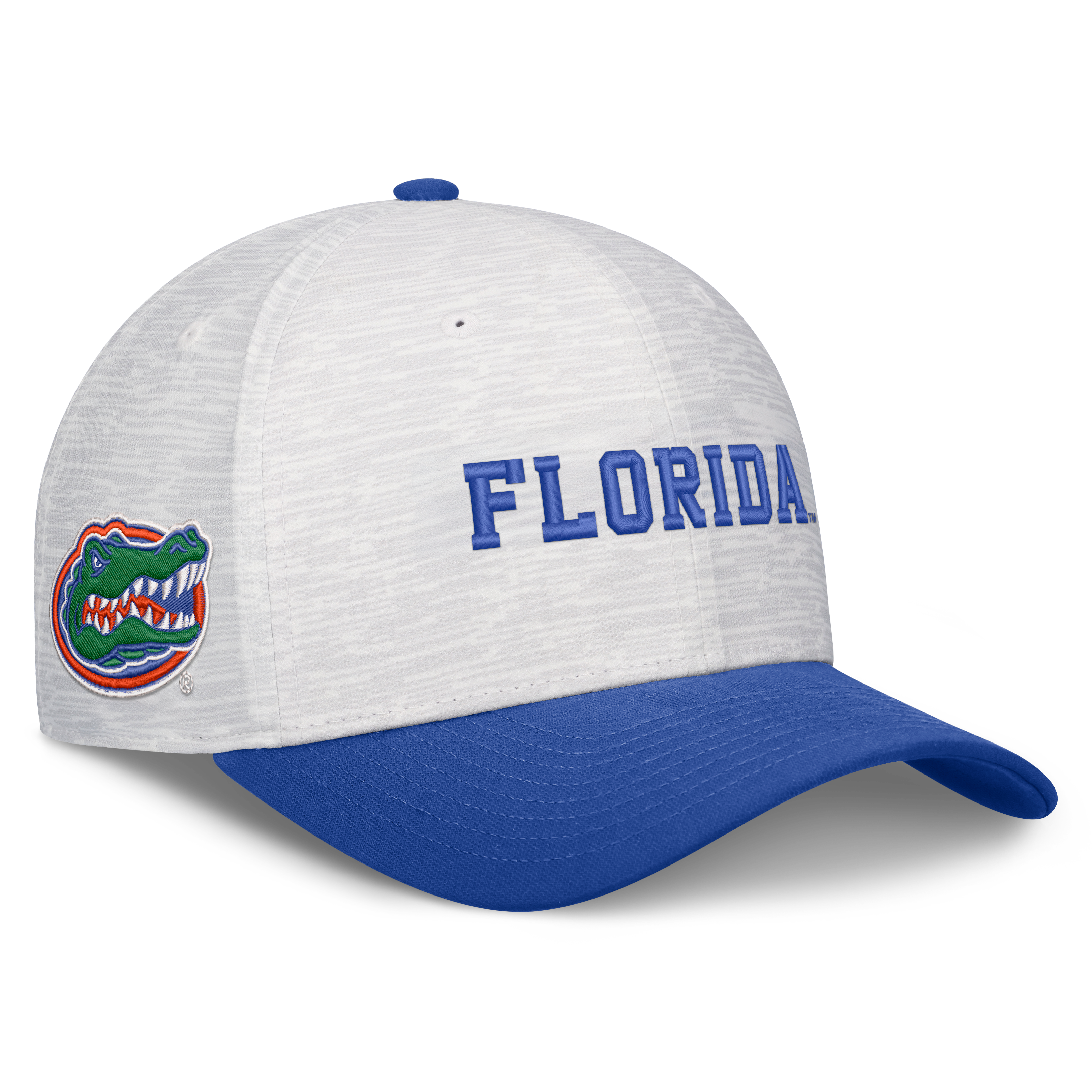 Casquette unisexe Jordan Brand blanche/bleu roi Florida Gators Primetime Rise ajustable