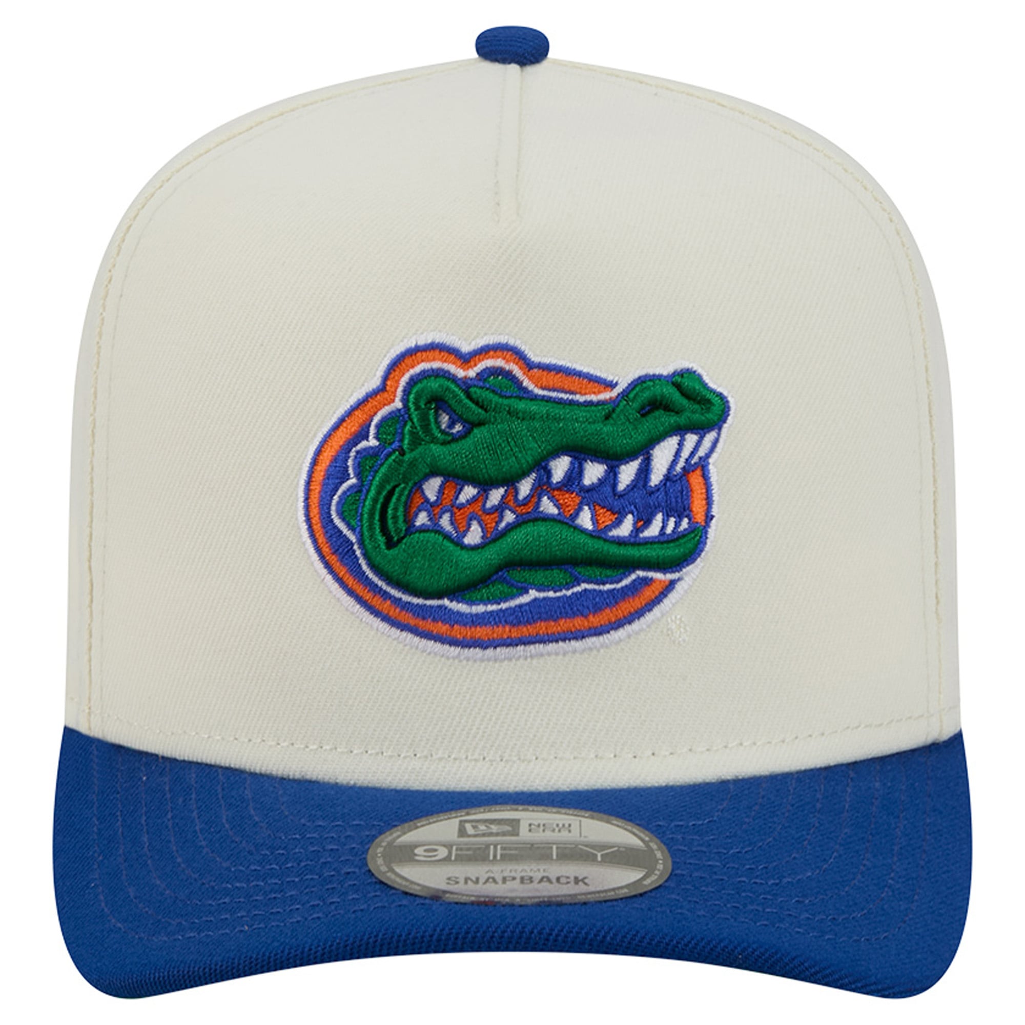 Unisex New Era White/Royal Florida Gators A-Frame 9FIFTY Snapback Hat