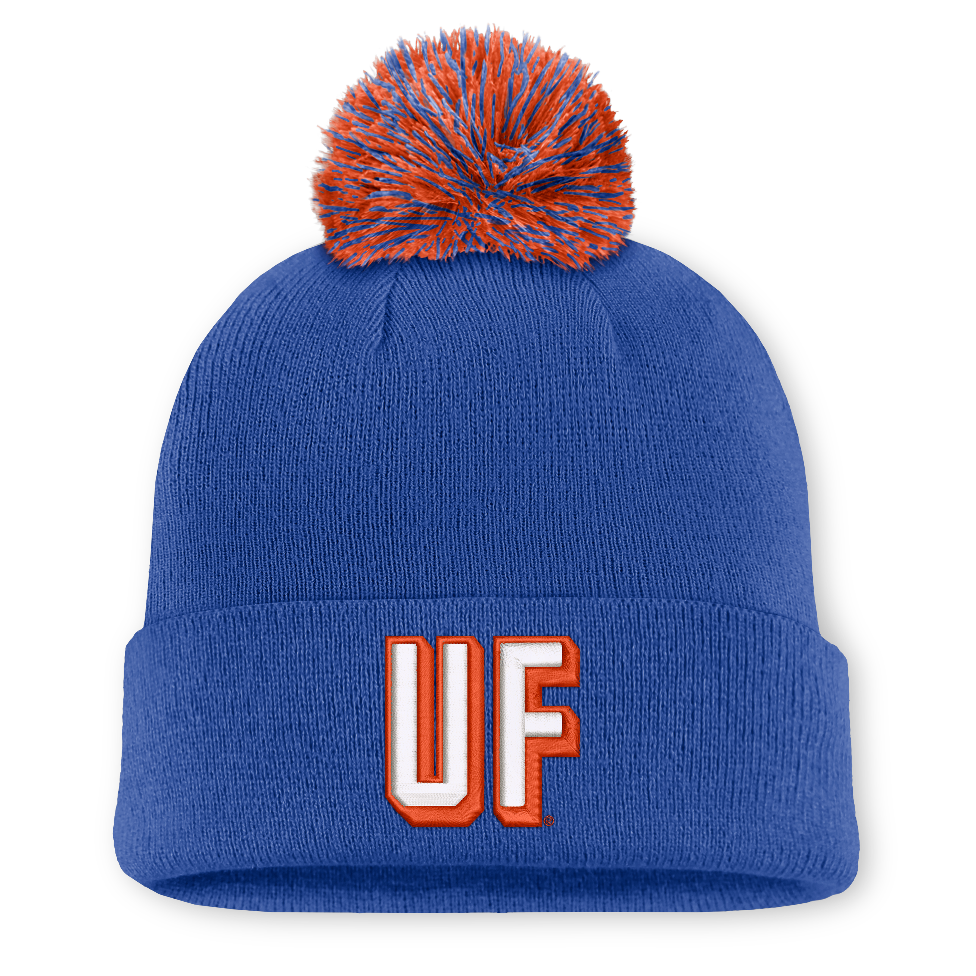 Bonnet unisexe Nike blanc à pompon avec inscription « Florida Gators » et logo.