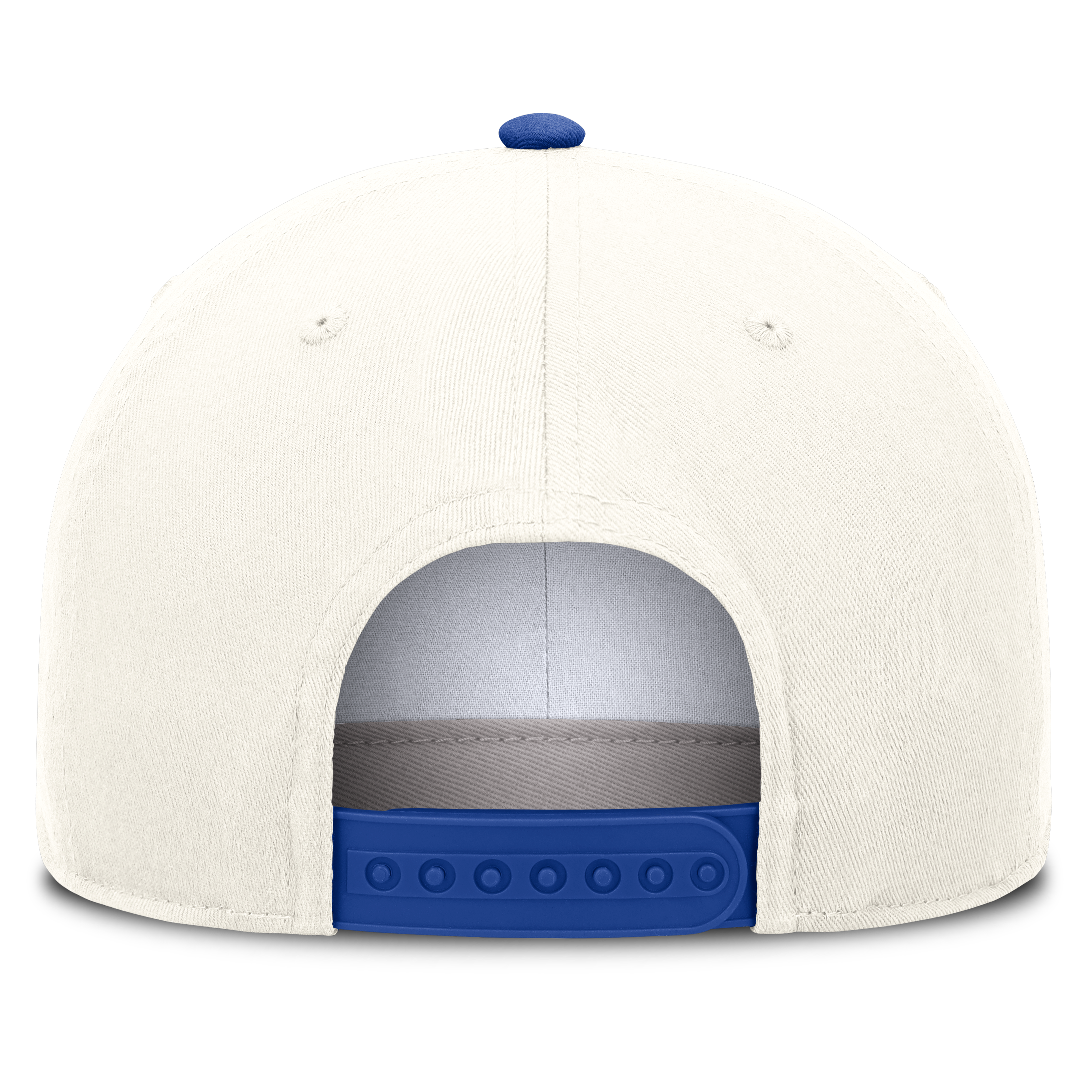 Casquette unisexe Nike blanche/bleu roi Florida Gators Rise avec logo latéral et technologie Dri-FIT ajustable