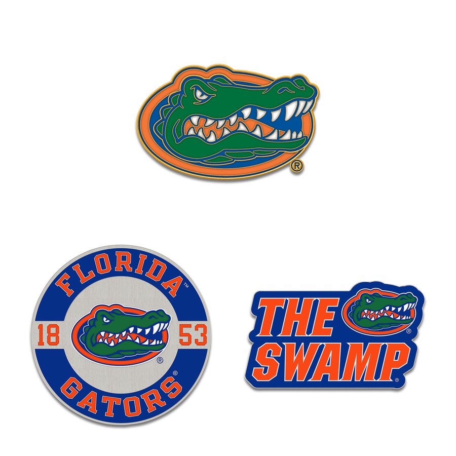 NCAA Florida Gators 3-D Chrome Emblem Decal - Car Truck Sticker In Team Colors