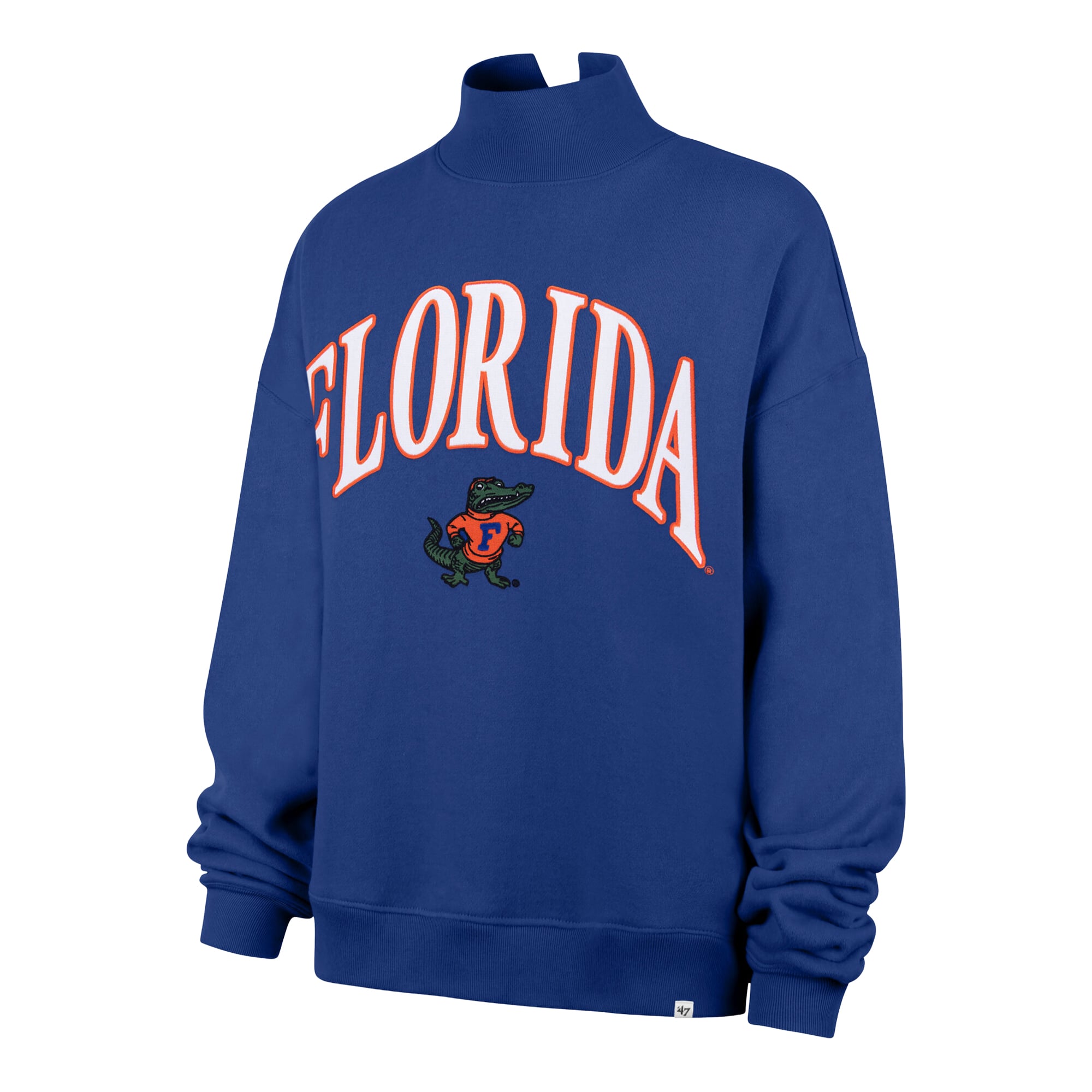 Women's '47 Royal Florida Gators Mock Neck Sweatshirt