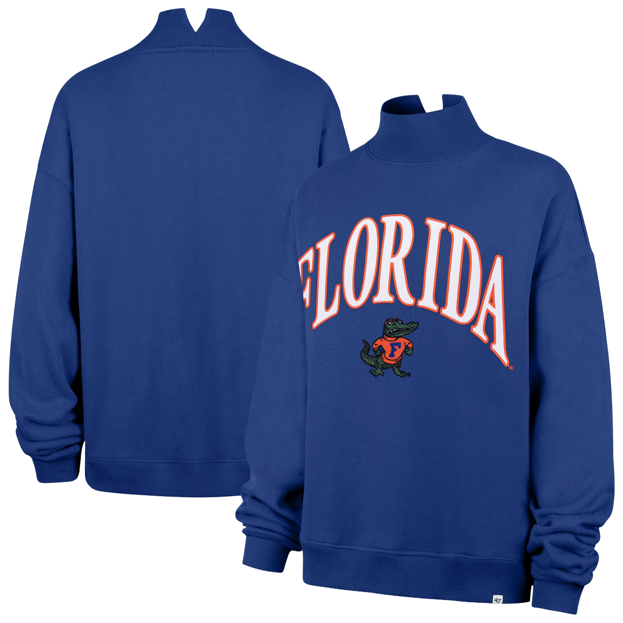 Women's '47  Royal Florida Gators Mock Neck Sweatshirt