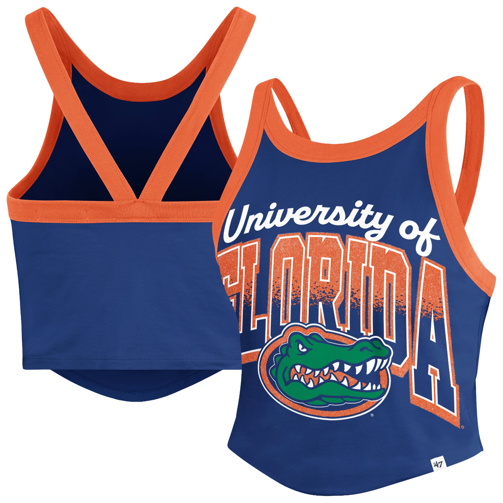 Women's '47 Royal Florida Gators Shimmer Shadow Sporty Tank Top