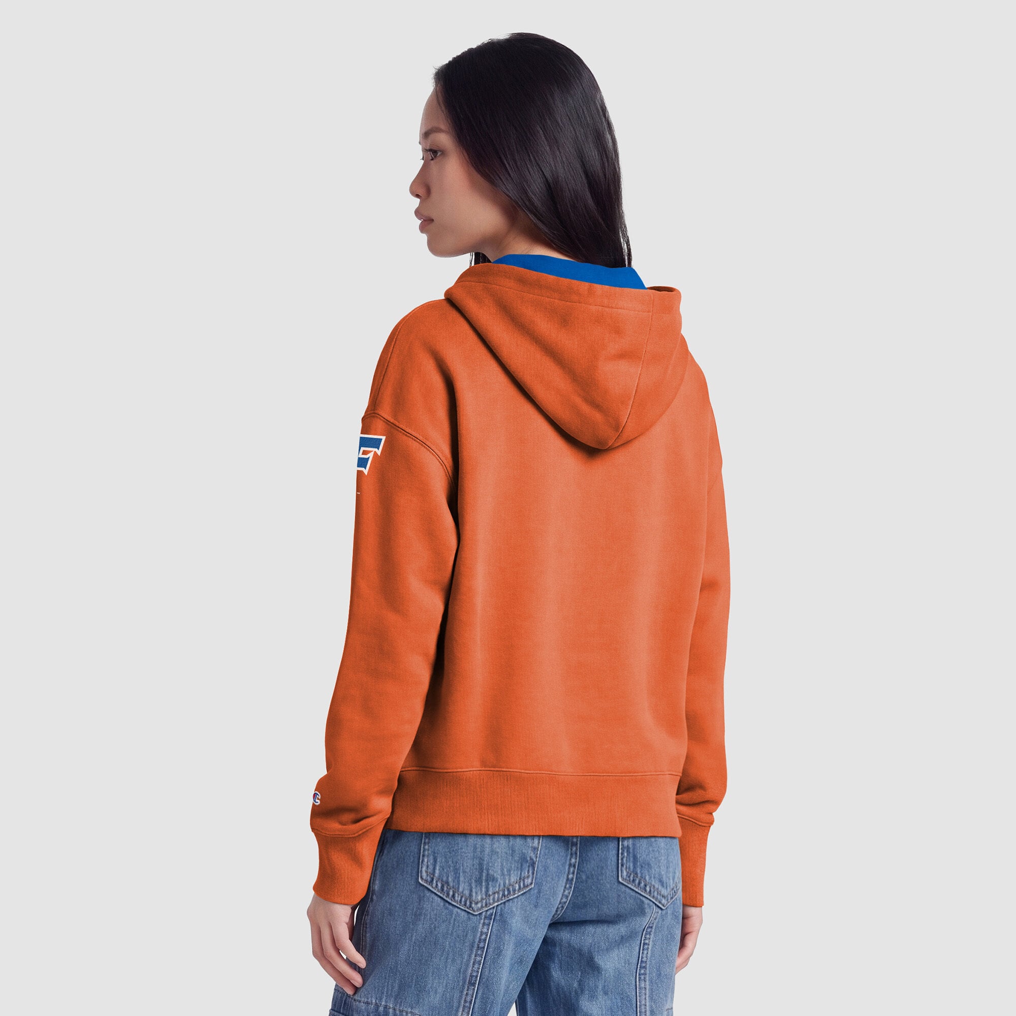 Sweat à capuche zippé en polaire Champion orange Florida Gators Arch pour femme