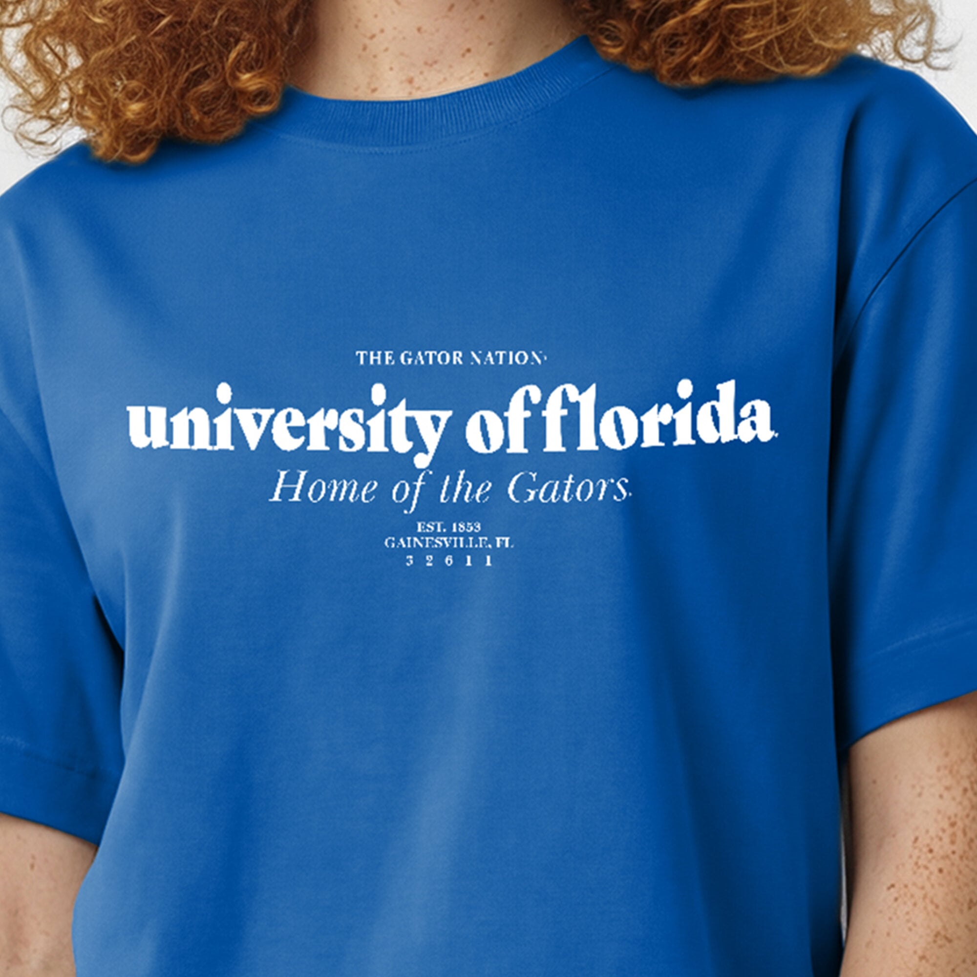 Women's Champion Royal Florida Gators Home Wordmark T-Shirt