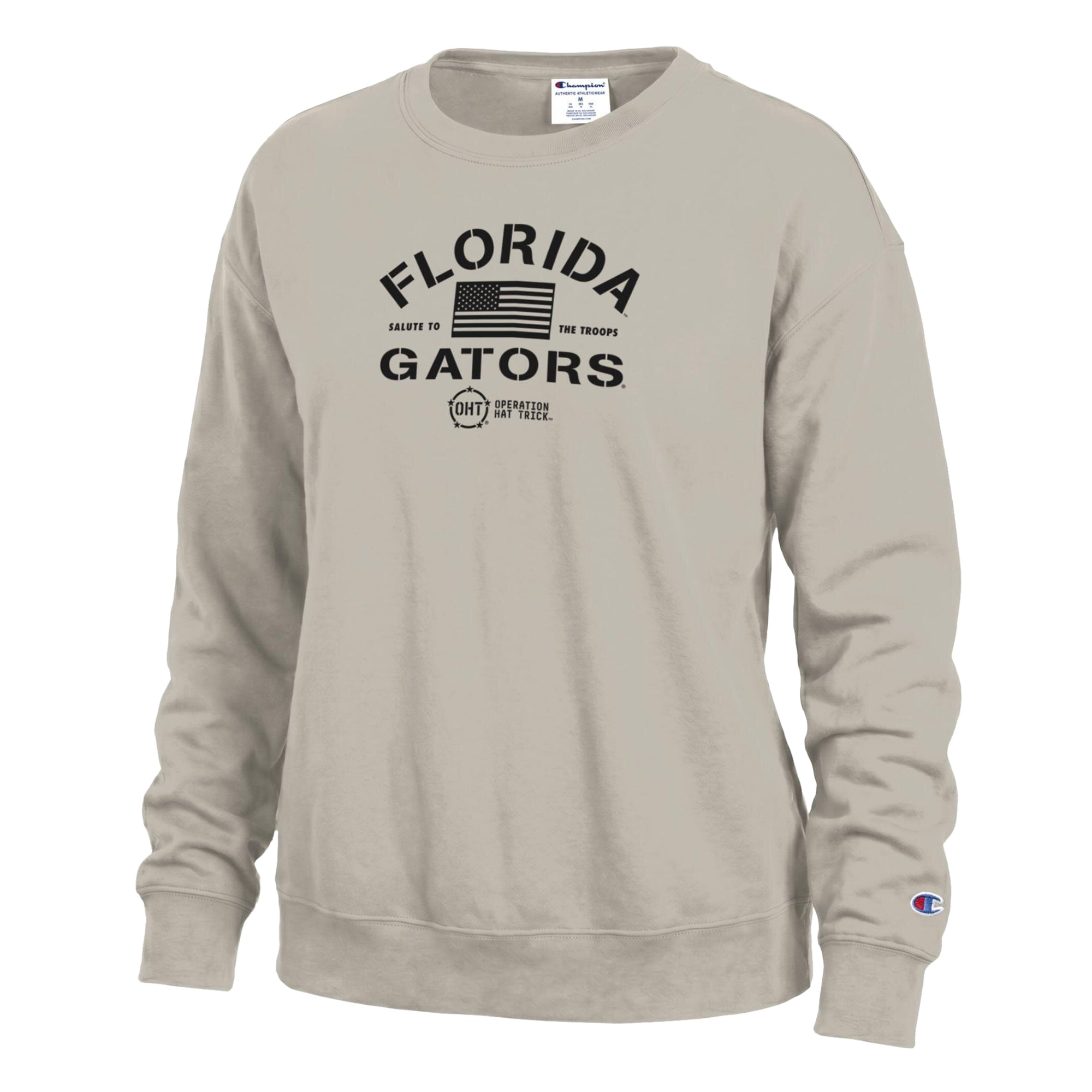 Sweat-shirt Champion Tan Florida Gators Operation Hat Trick Powerblend pour femmes