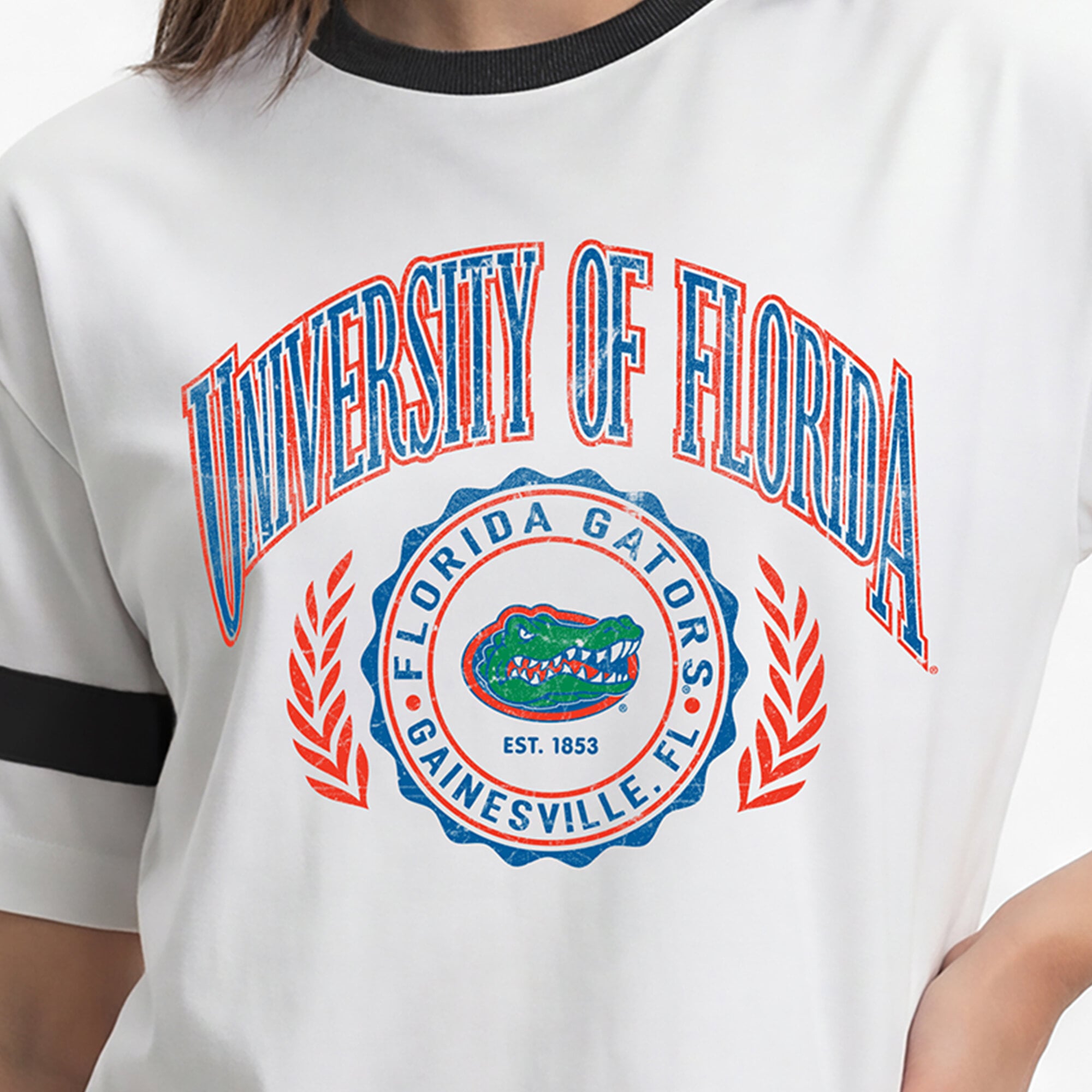 T-shirt oversize rétro Champion blanc pour femmes des Florida Gators