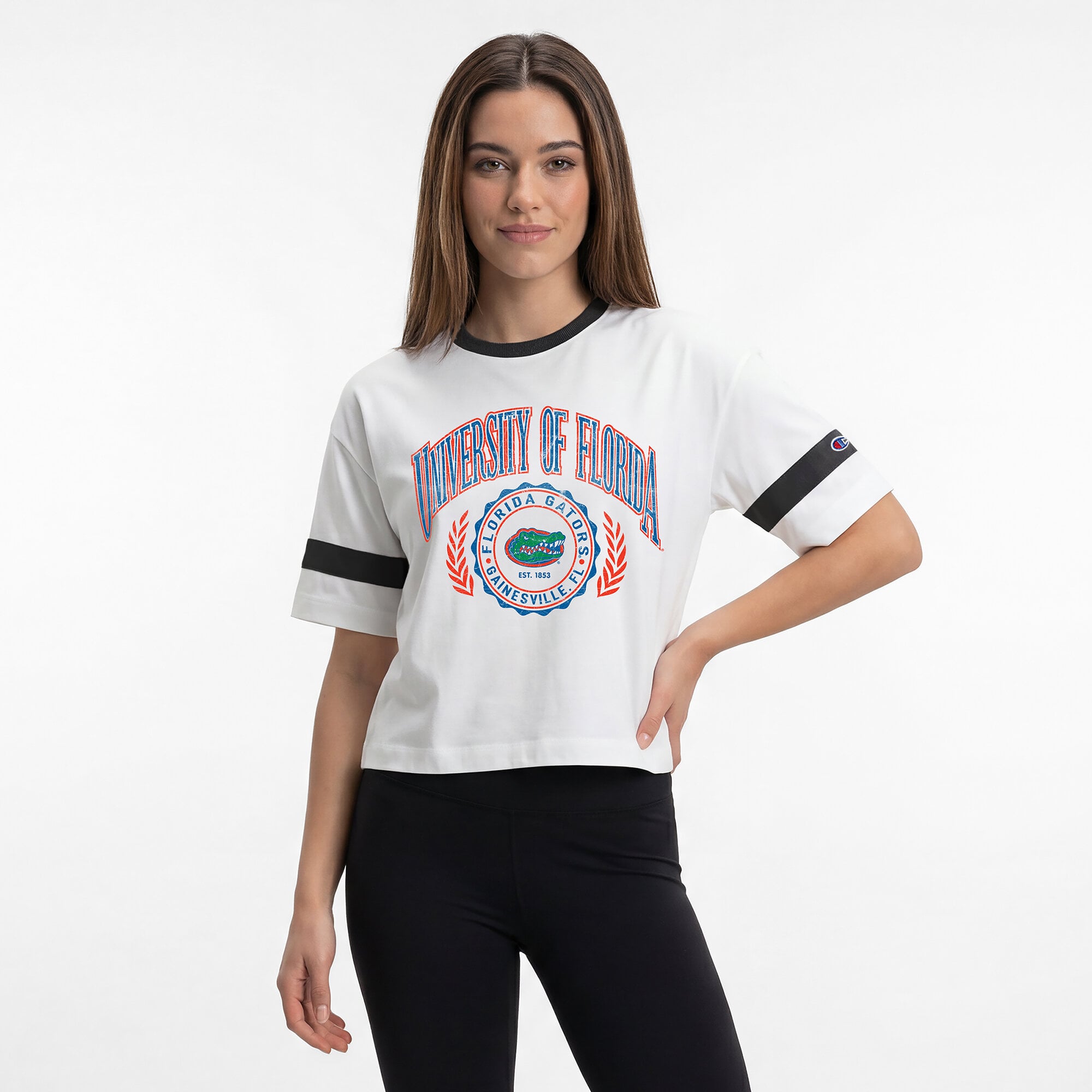 Women's Champion White Florida Gators Retro Oversized T-Shirt