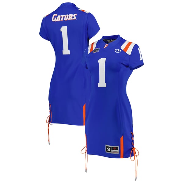 football jersey dresses Women's Fergo Royal Florida Gators Dress oversized football jersey dress