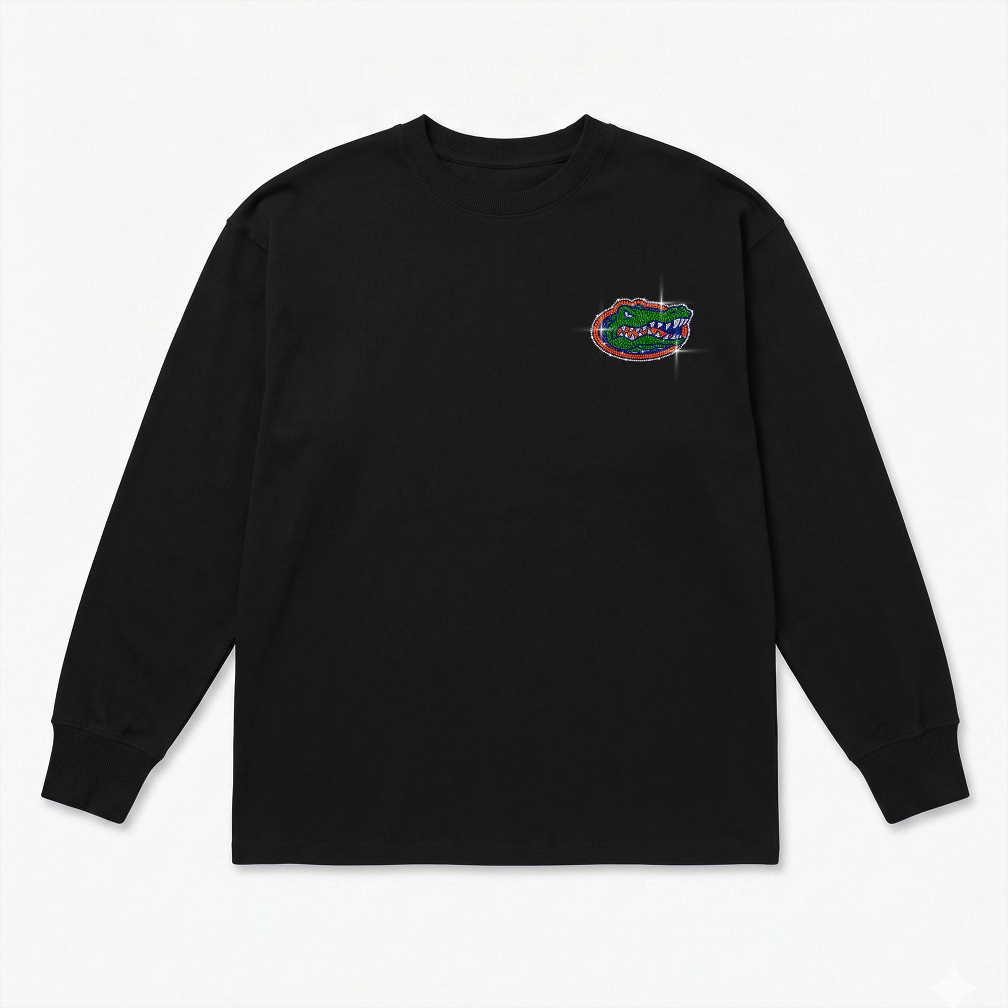 T-shirt à manches longues noir strass « Light It Up » de la collection Gameday Couture pour femmes marque Florida Gators