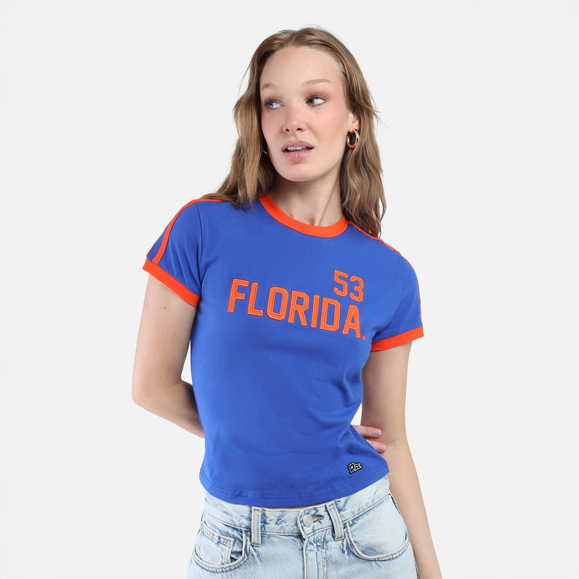 T-shirt bébé gardien de but des Florida Gators la marque Hype and Vice Royal pour femmes