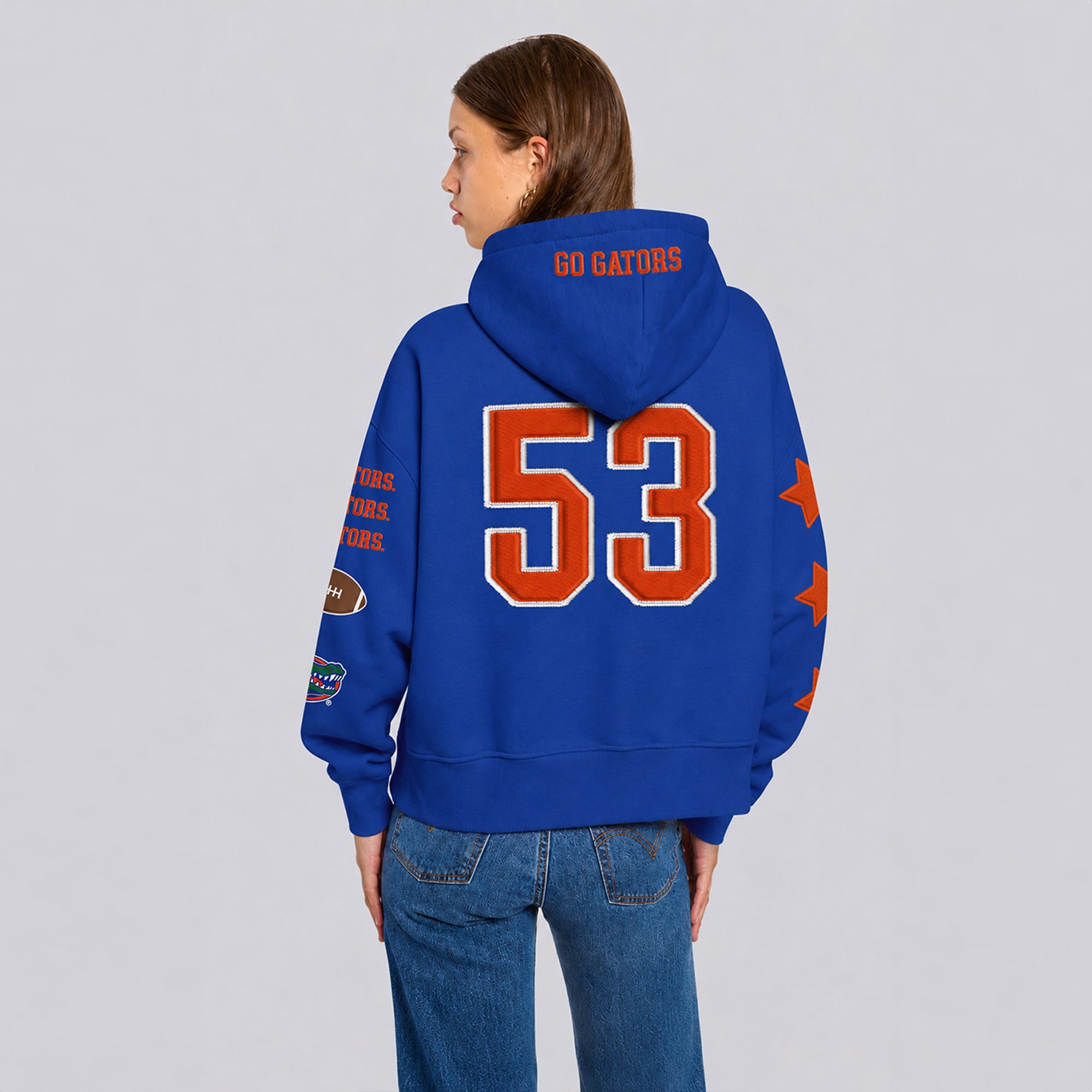 Sweat à capuche court Hype and Vice Royal Florida Gators pour femmes