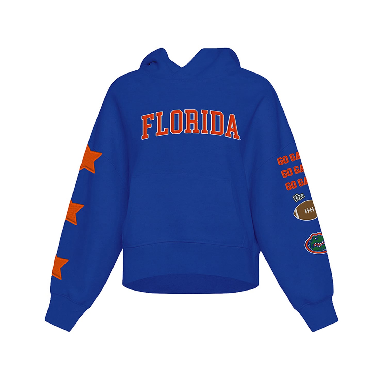Sweat à capuche court Hype and Vice Royal Florida Gators pour femmes