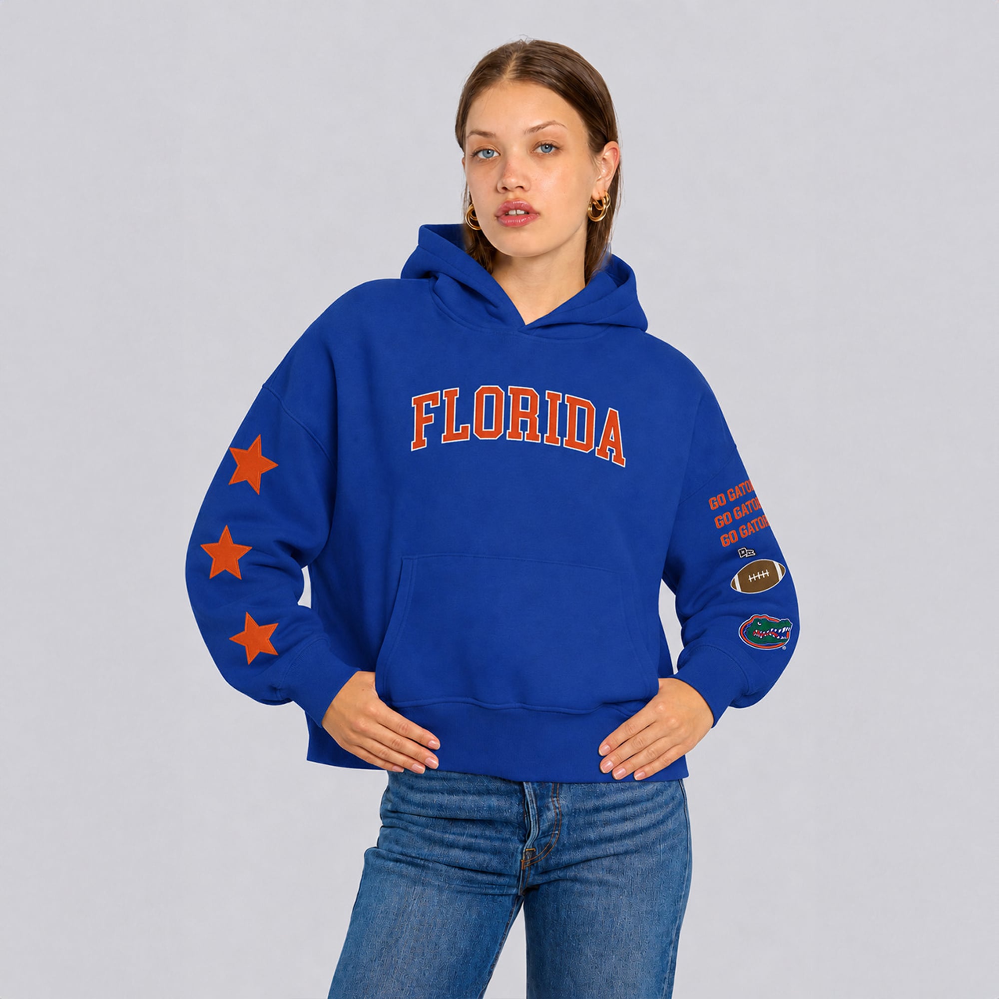 Sweat à capuche court Hype and Vice Royal Florida Gators pour femmes