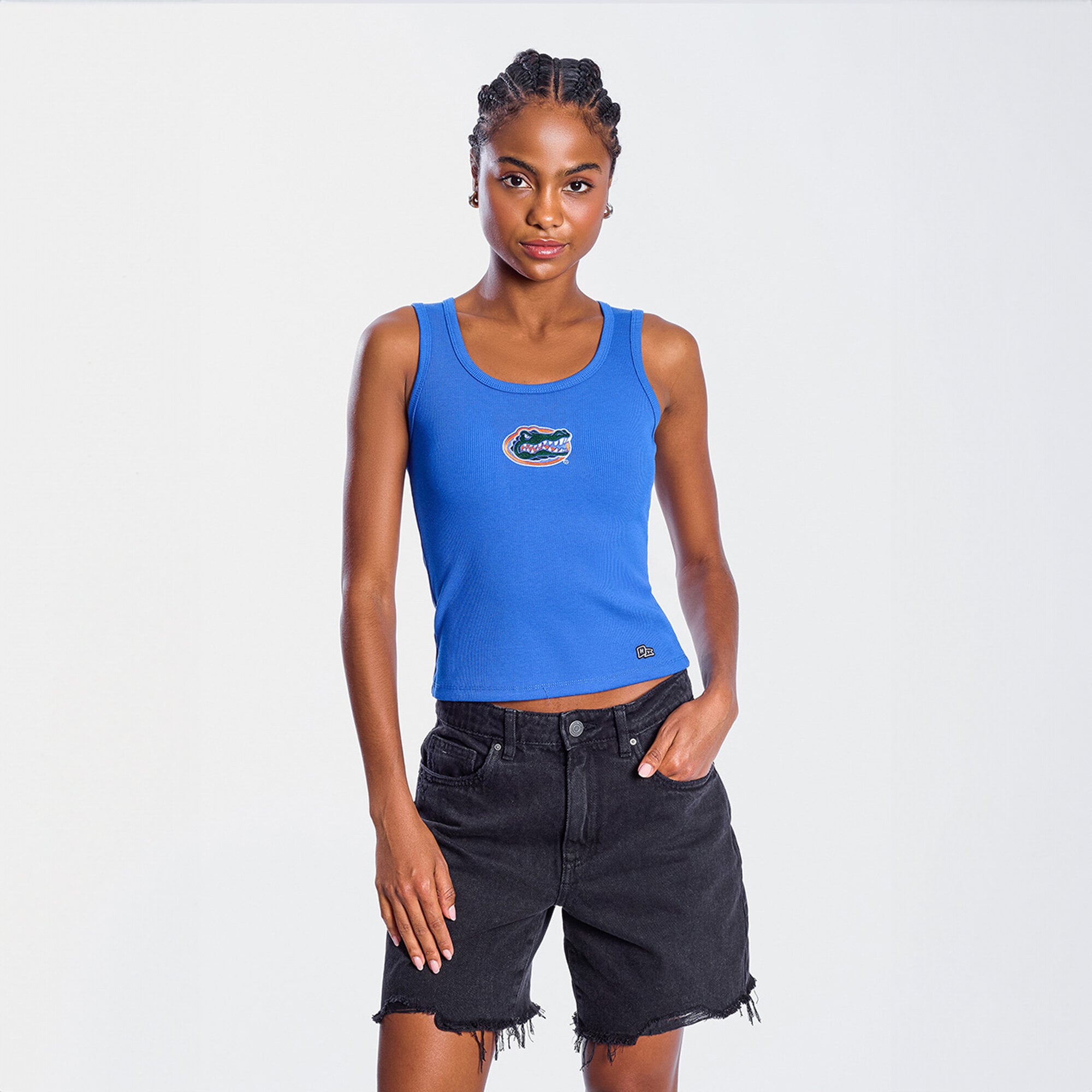 Débardeur côtelé à logo principal des Florida Gators de la marque Hype and Vice Royal pour femmes