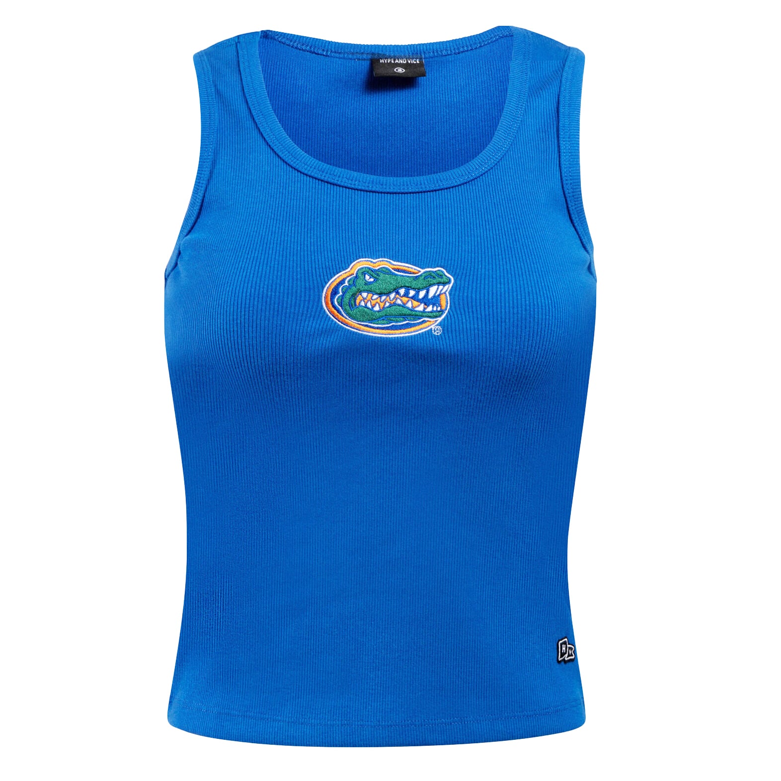 Débardeur côtelé à logo principal des Florida Gators de la marque Hype and Vice Royal pour femmes