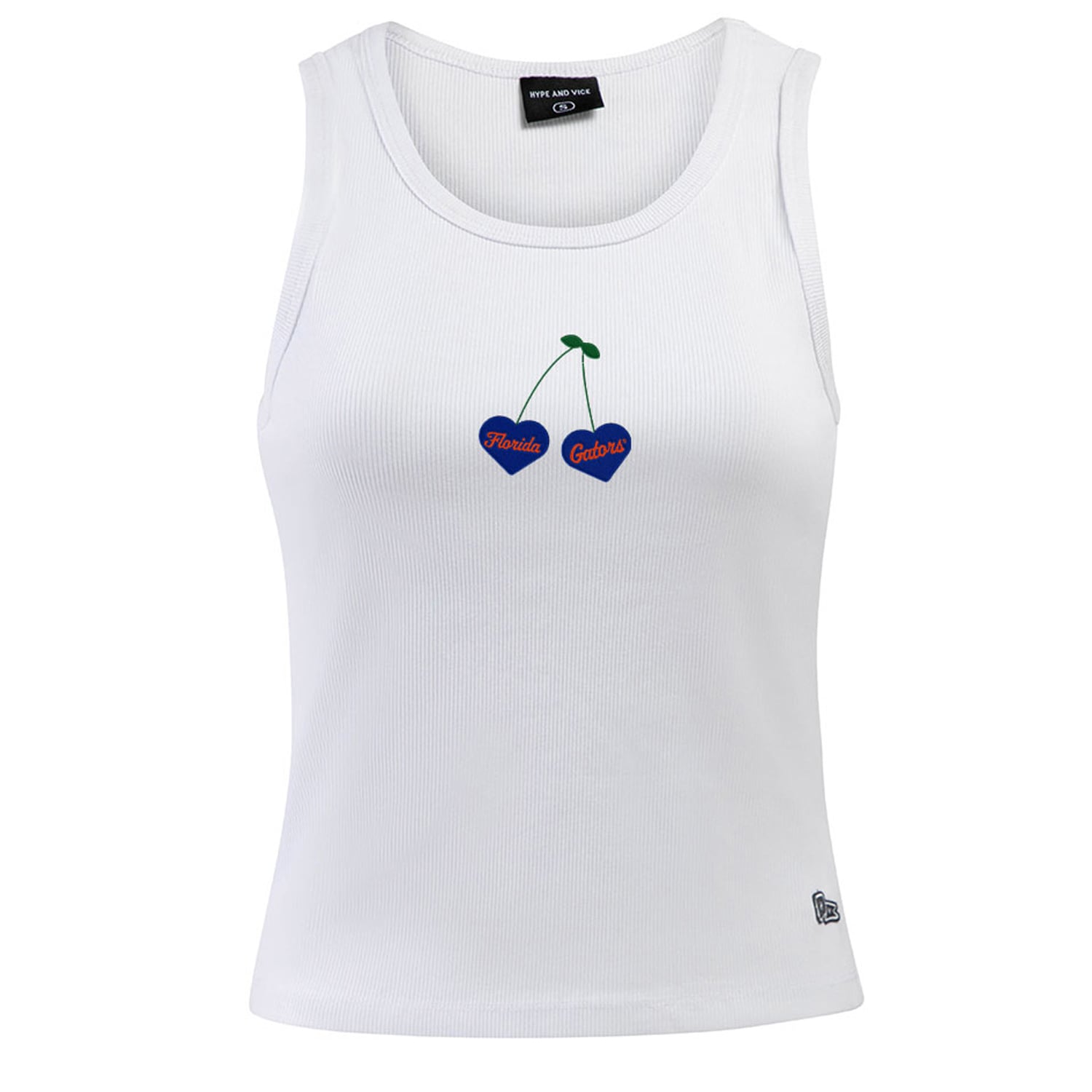 Débardeur court côtelé blanc Florida Gators pour femme de la marque Hype and Vice