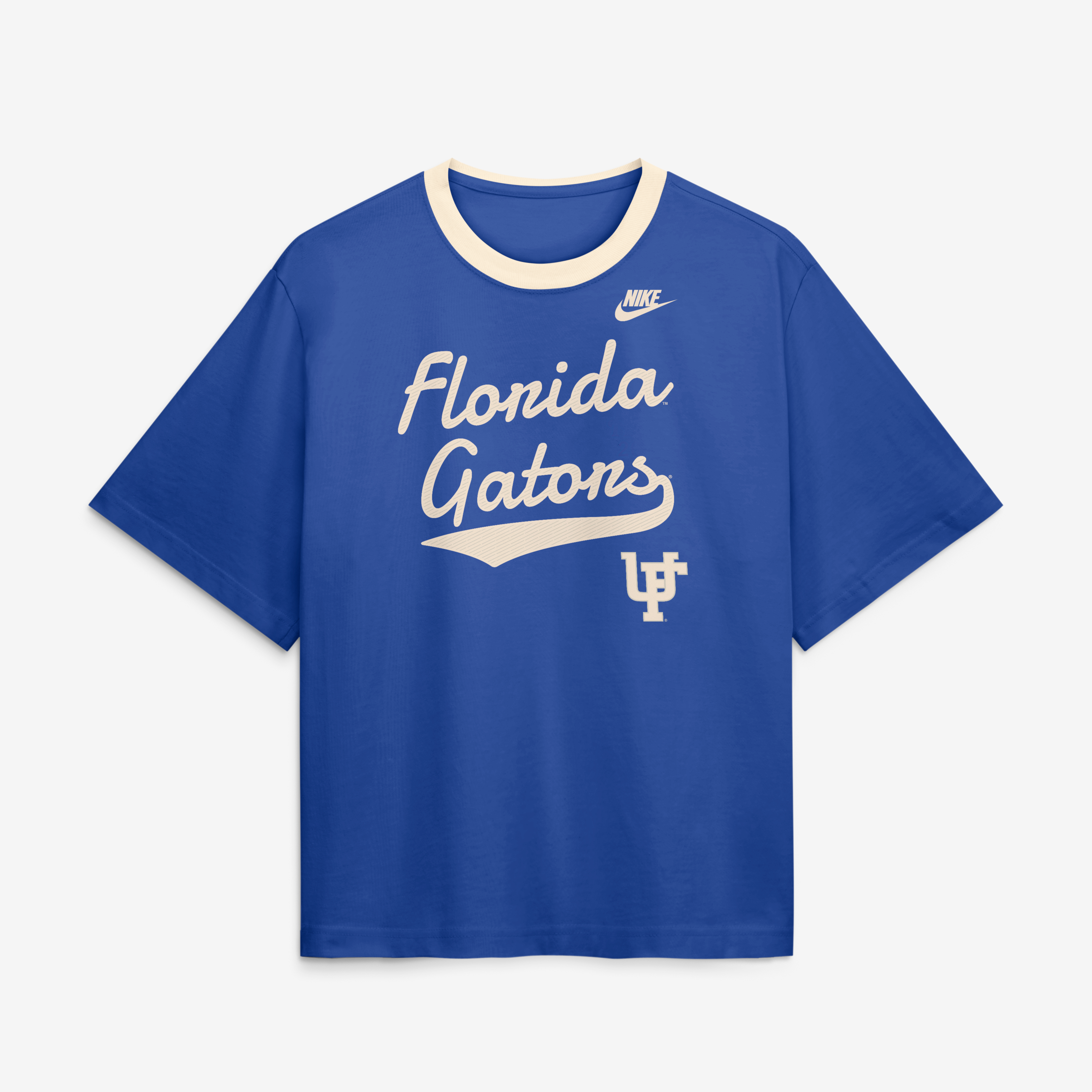 T-shirt boxy Nike Royal Florida Gators Legacy Fight Song pour femmes