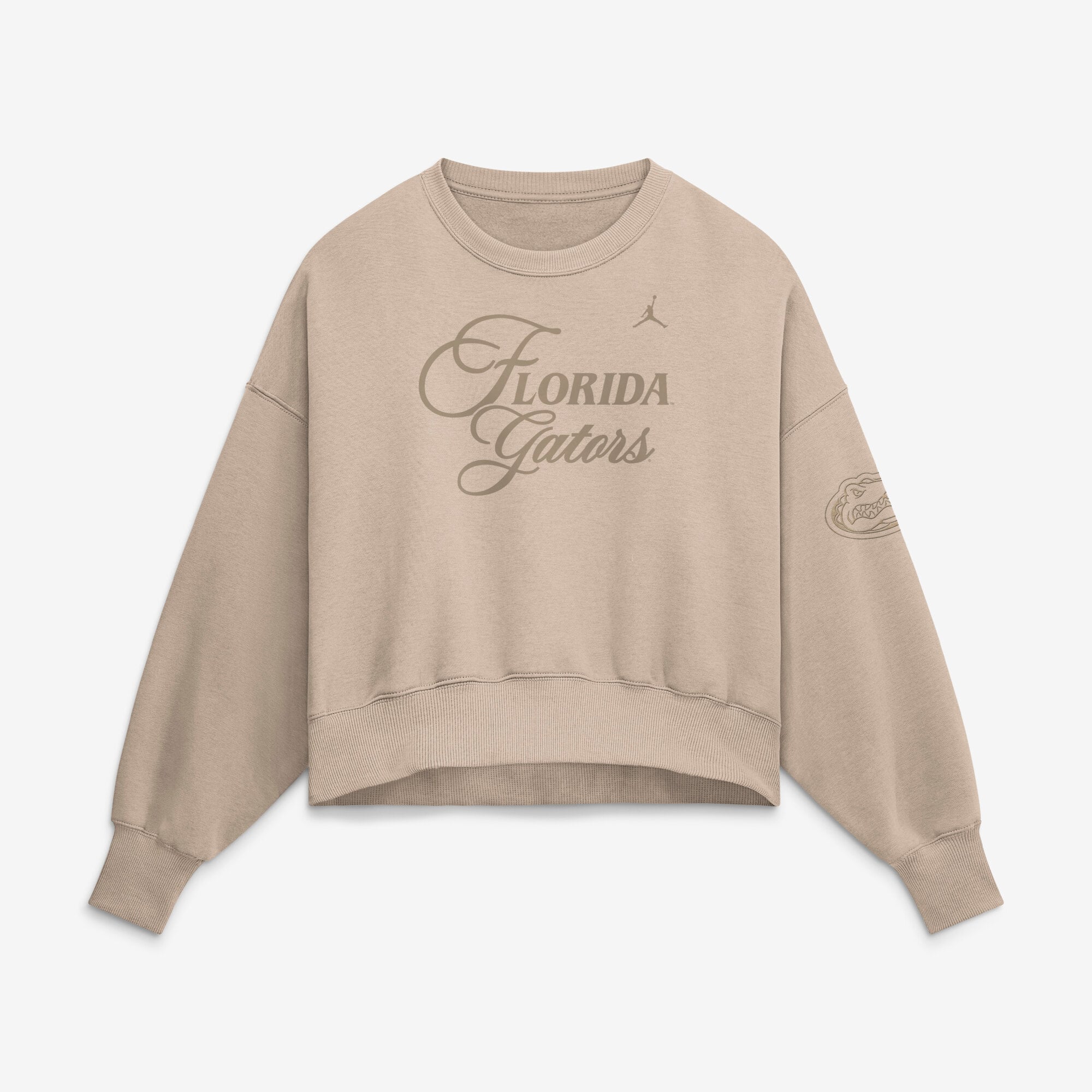 Women's Nike Tan Florida Gators Neutral Stance Collection Oversized Phoenix Fleece Sweatshirt