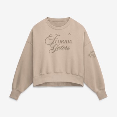 Florida Gators Nike Women's Neutral Stance Collection Oversized Phoenix Fleece Sweatshirt - Tan
