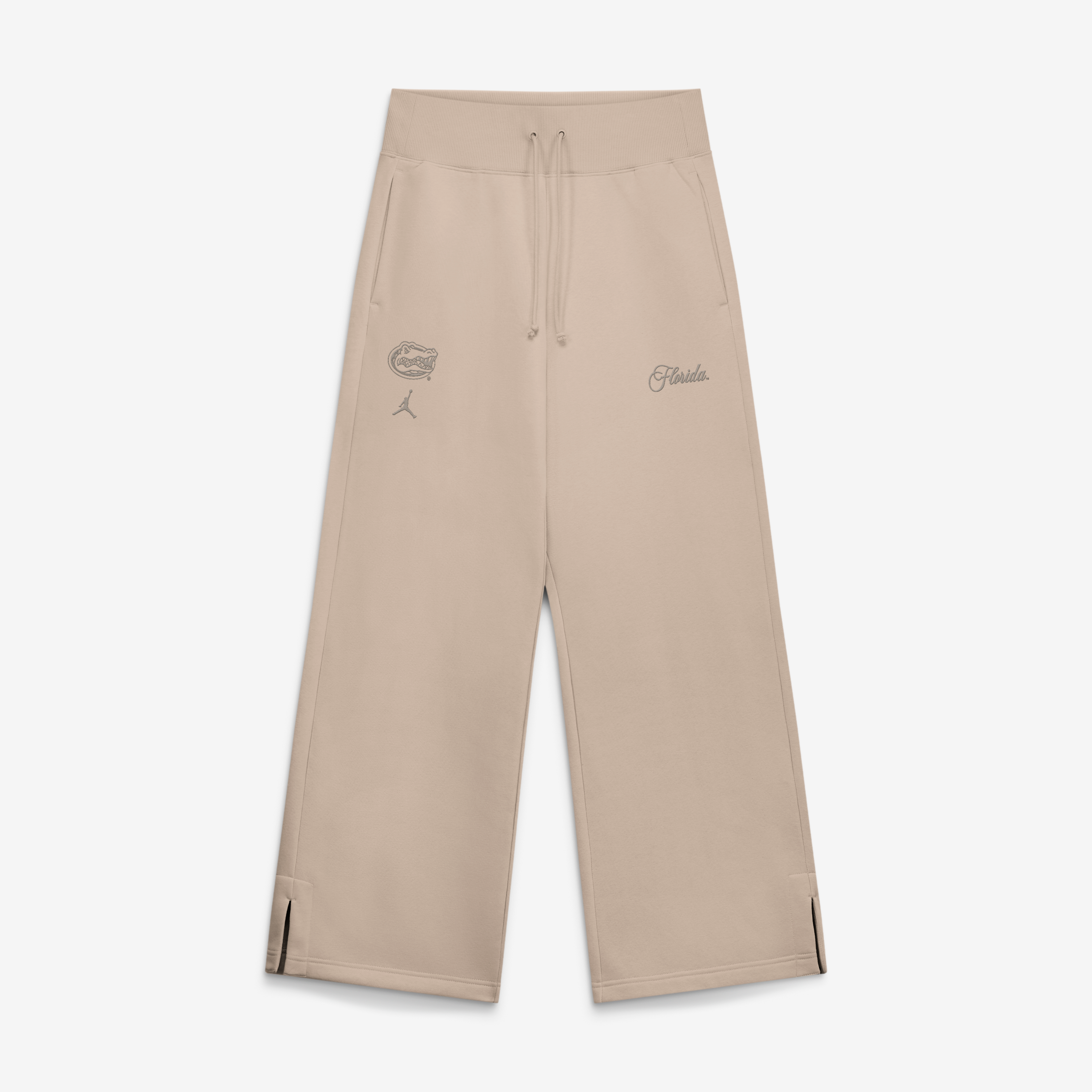 Women's Nike Tan Florida Gators Neutral Stance Collection Phoenix Fleece Wide-Leg Sweatpants