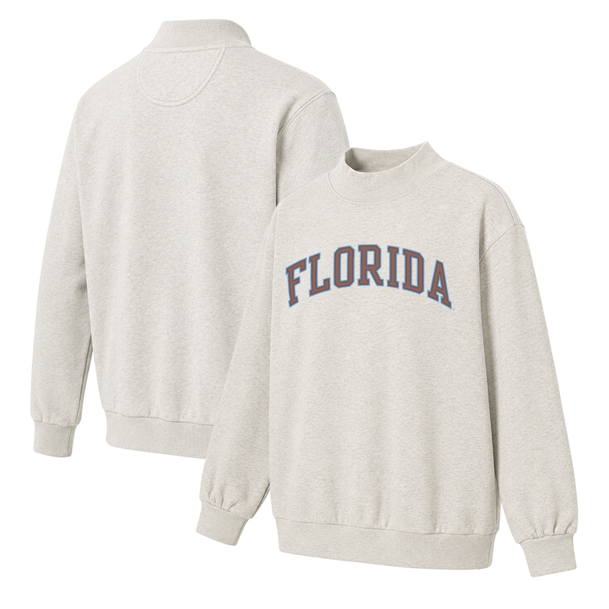 Women's  Oatmeal Florida Gators Monroe Mock Neck Sweatshirt