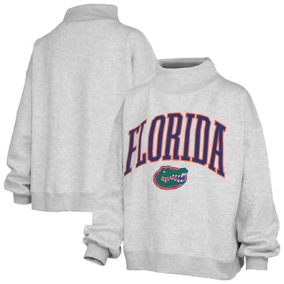 Florida Gators Pressbox Women's Nelson Texture Lingo Mock Neck Fleece Sweatshirt - Gray