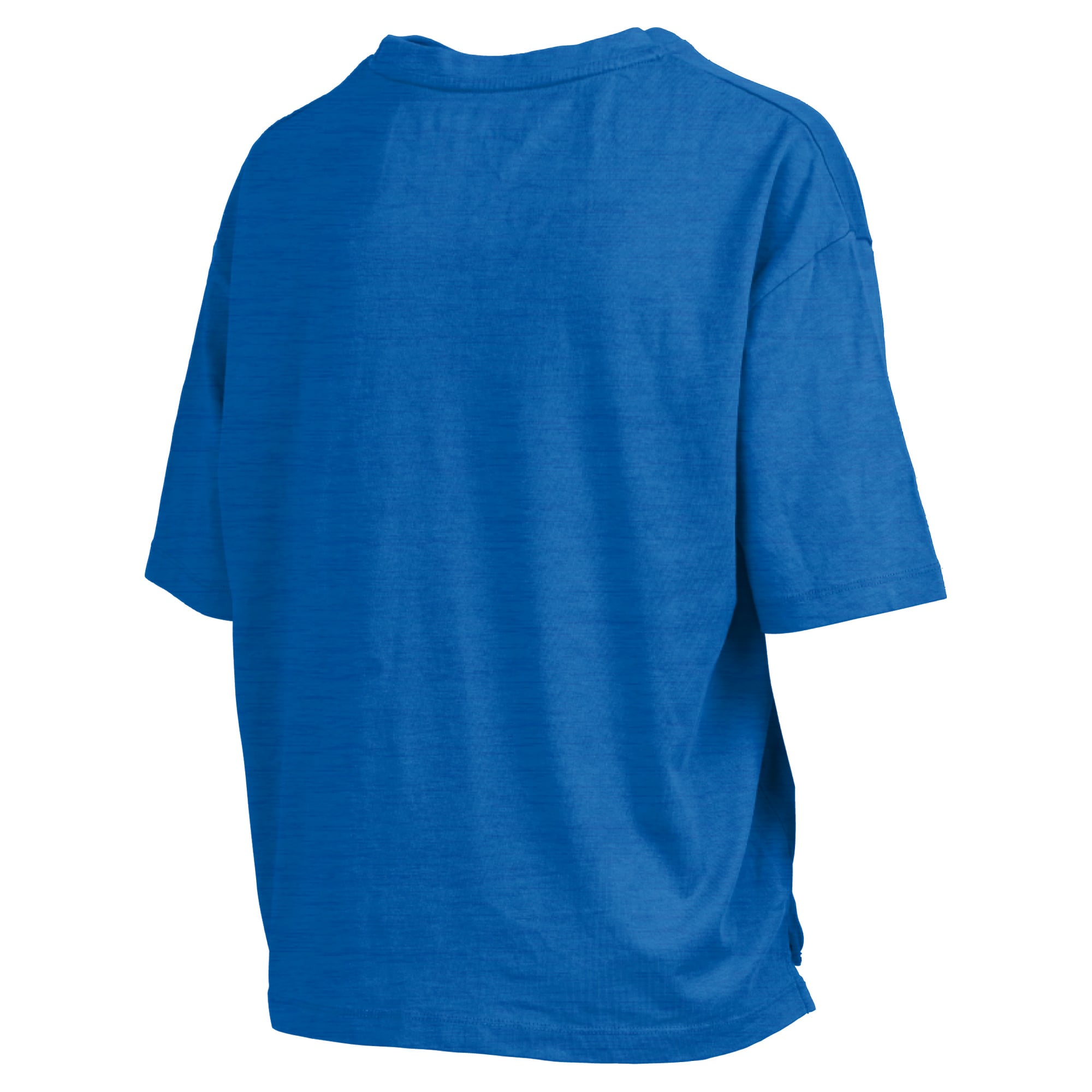 T-shirt oversize Pressbox Royal Florida Gators pour femmes, logo Nelson Arch Over, en flammèche