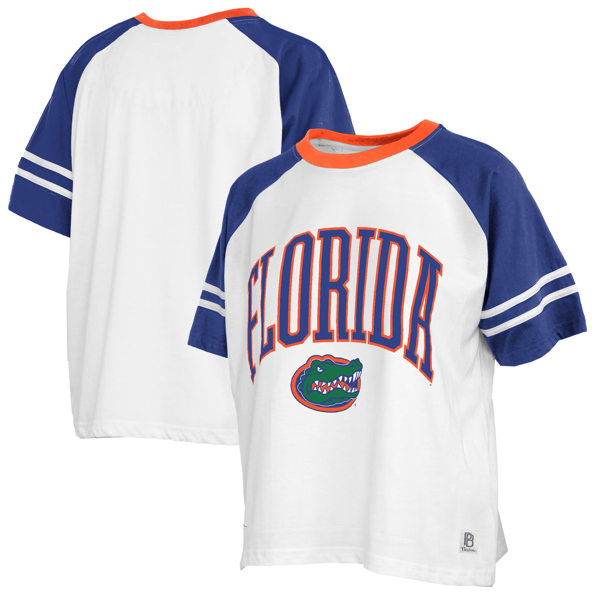 T-shirt Pressbox blanc pour femmes, motif Sky Colorblock des Florida Gators